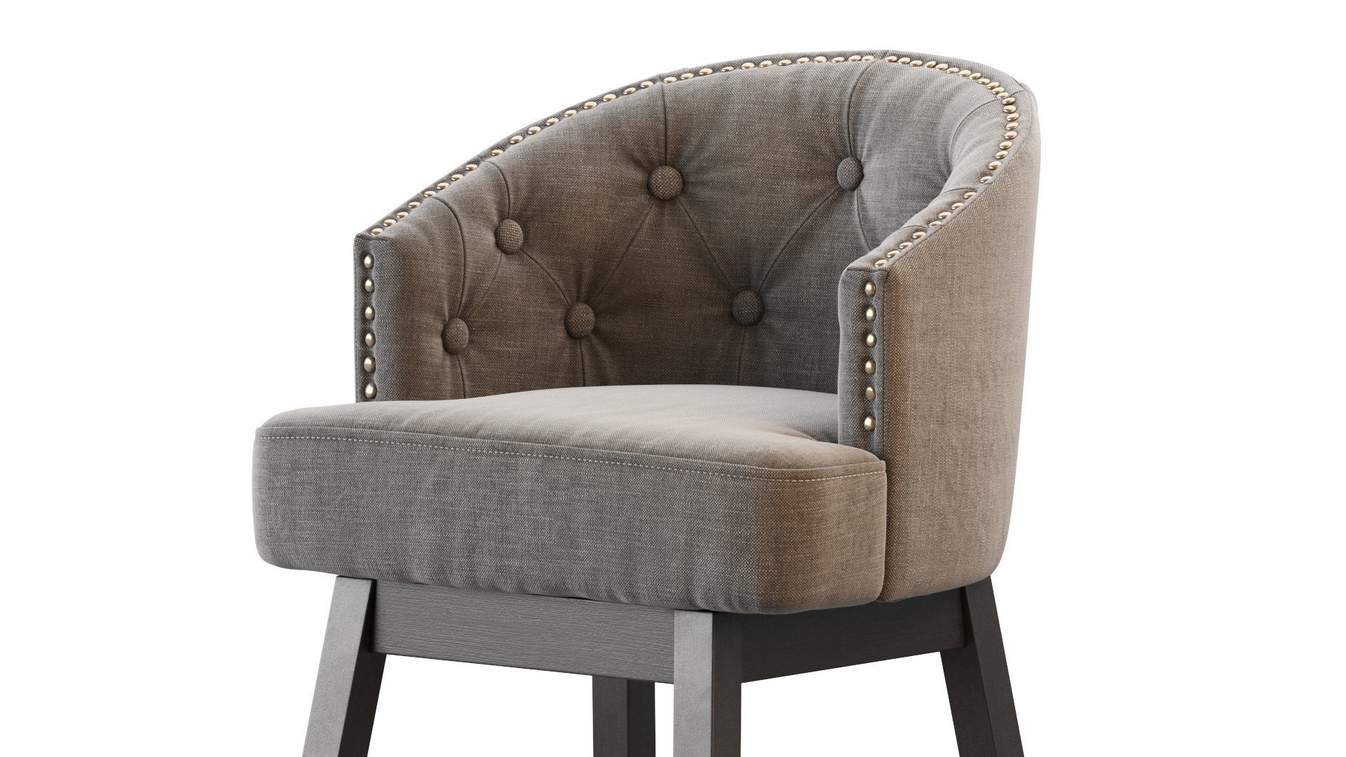 Westman Contemporary Tufted Swivel Barstools 3D model_9