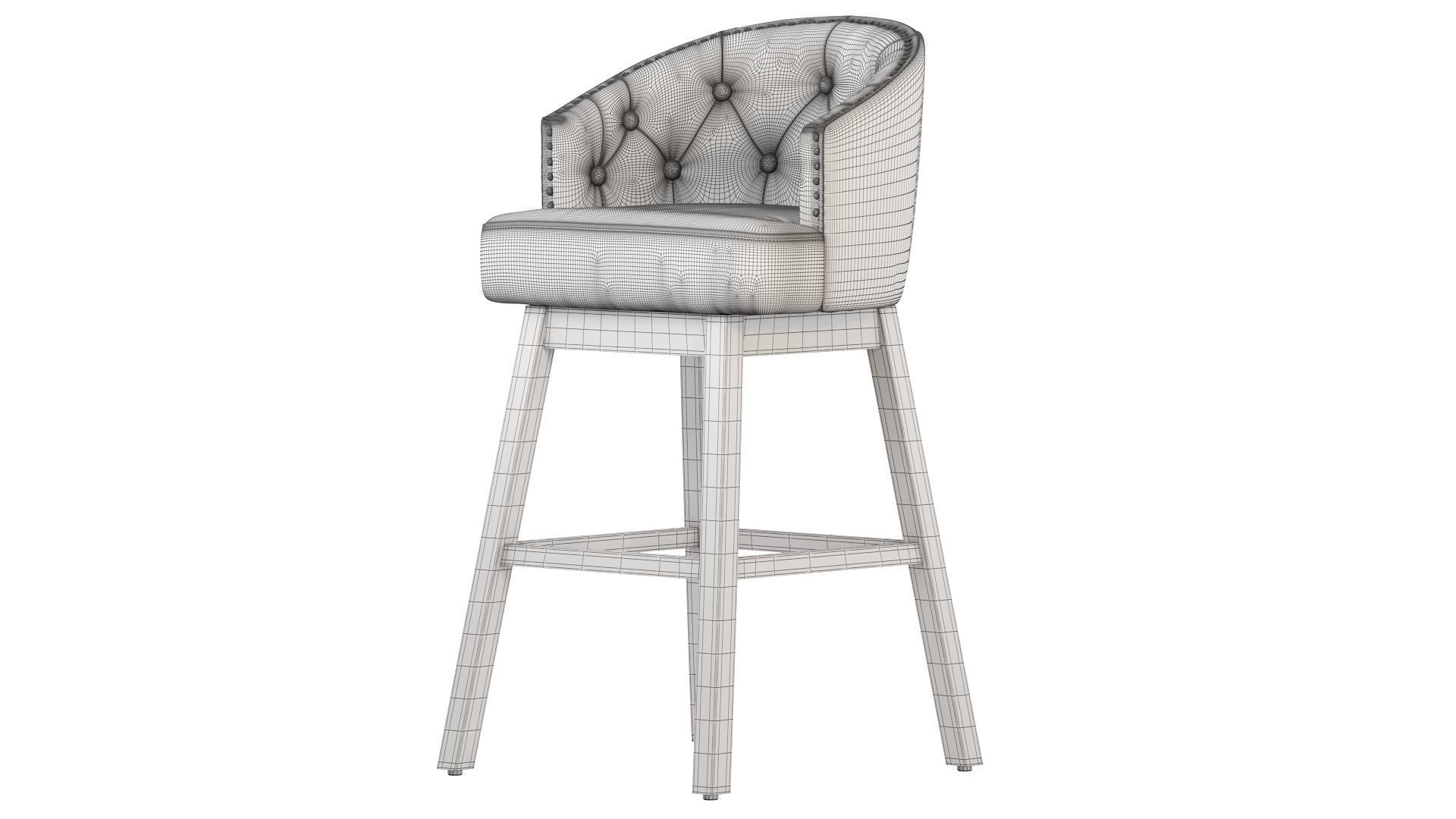 Westman Contemporary Tufted Swivel Barstools 3D model_18