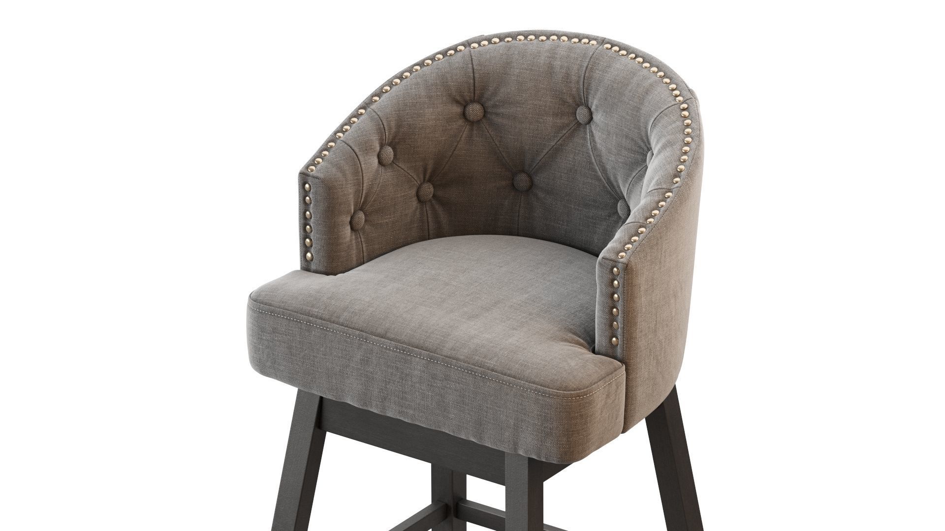 Westman Contemporary Tufted Swivel Barstools 3D model_5