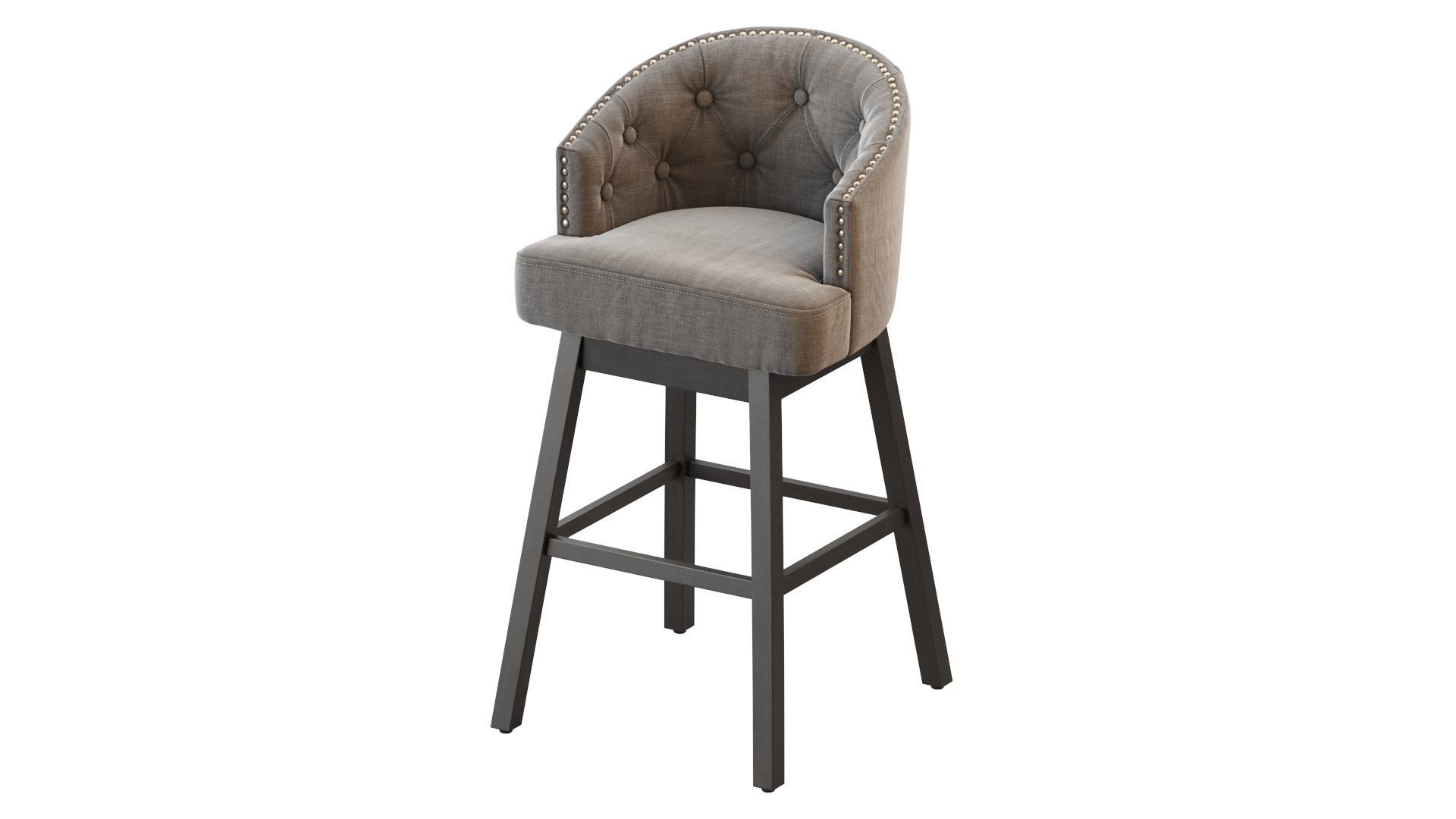 Westman Contemporary Tufted Swivel Barstools 3D model_6