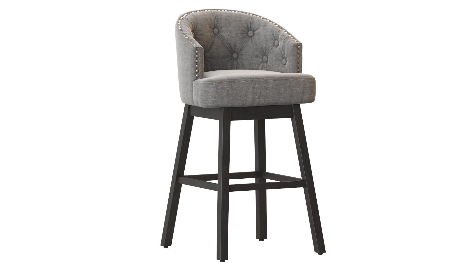 Westman Contemporary Tufted Swivel Barstools 3D model_8