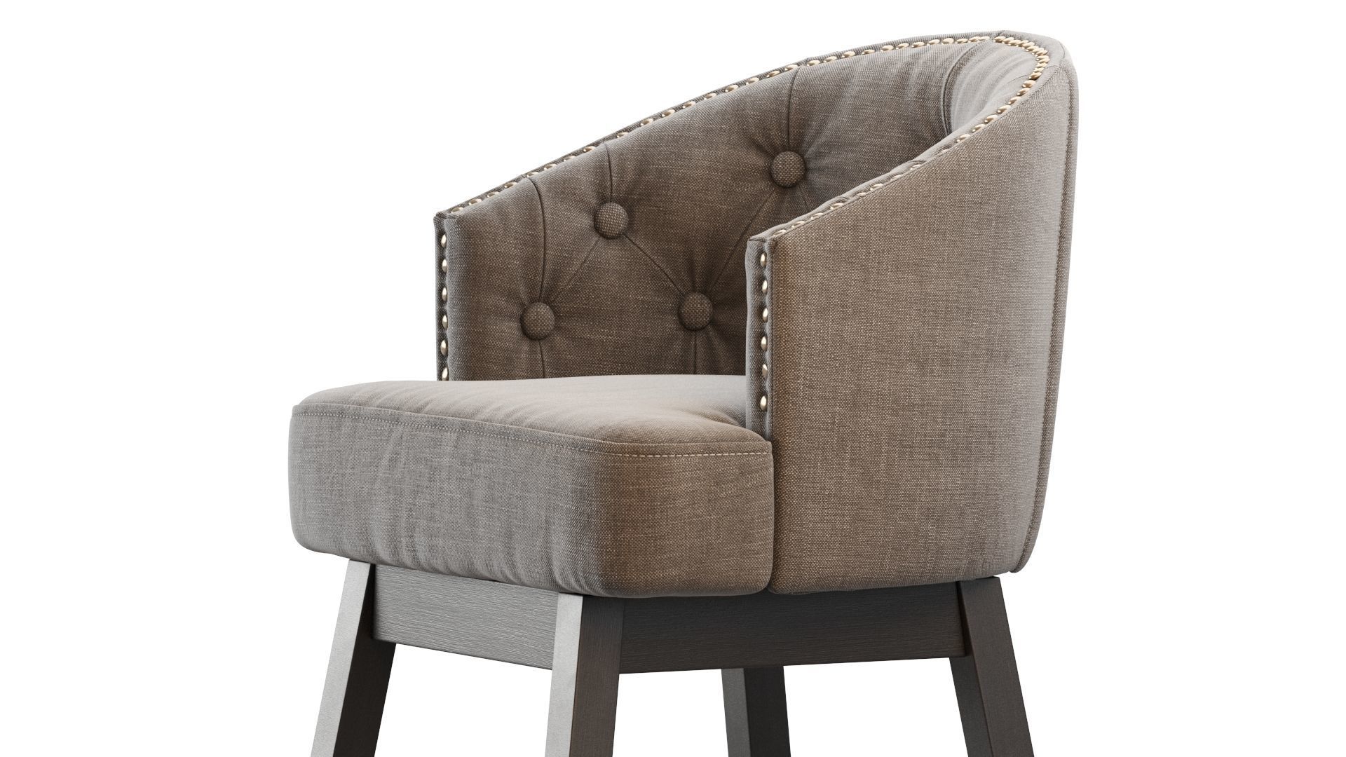 Westman Contemporary Tufted Swivel Barstools 3D model_10