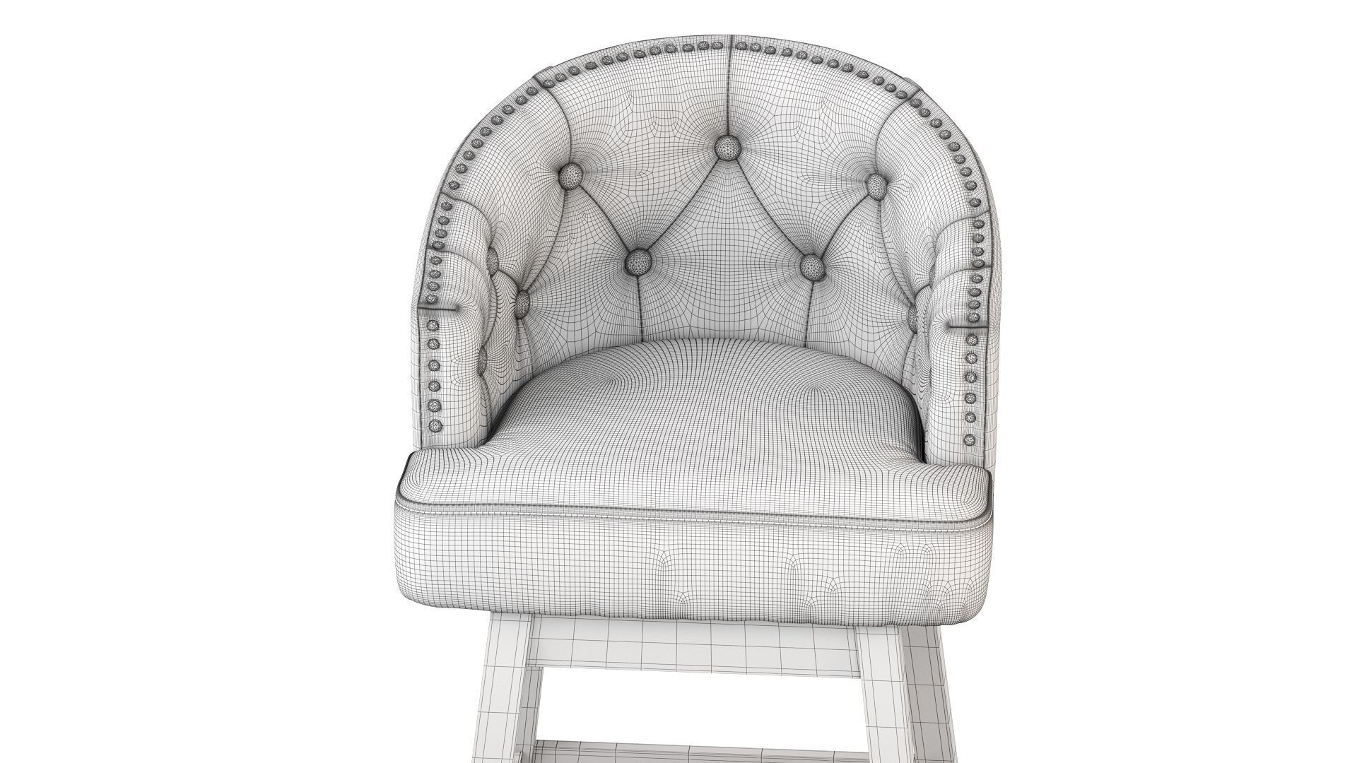 Westman Contemporary Tufted Swivel Barstools 3D model_20