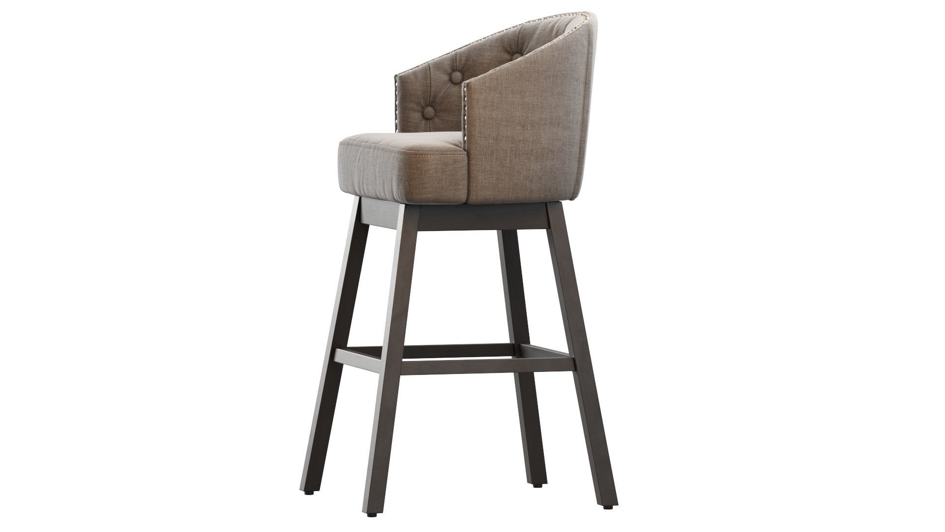 Westman Contemporary Tufted Swivel Barstools 3D model_3