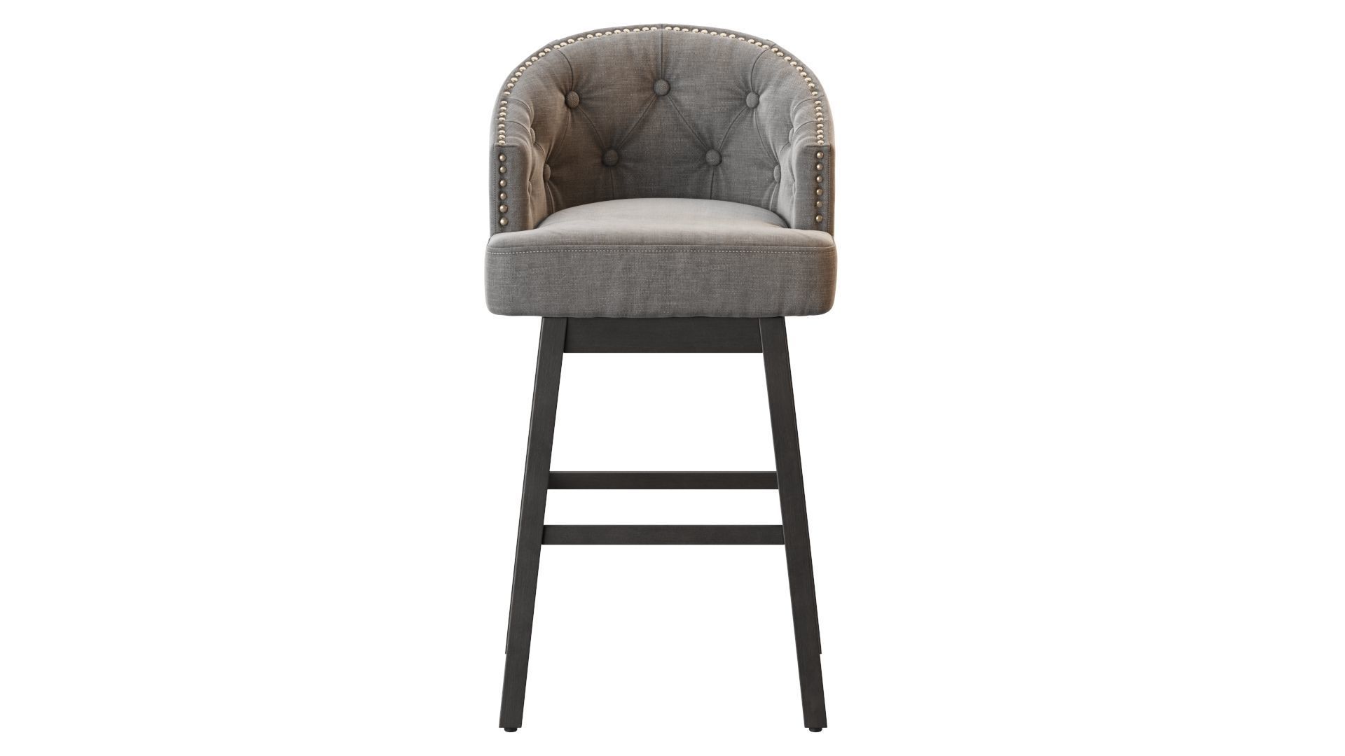 Westman Contemporary Tufted Swivel Barstools 3D model_1
