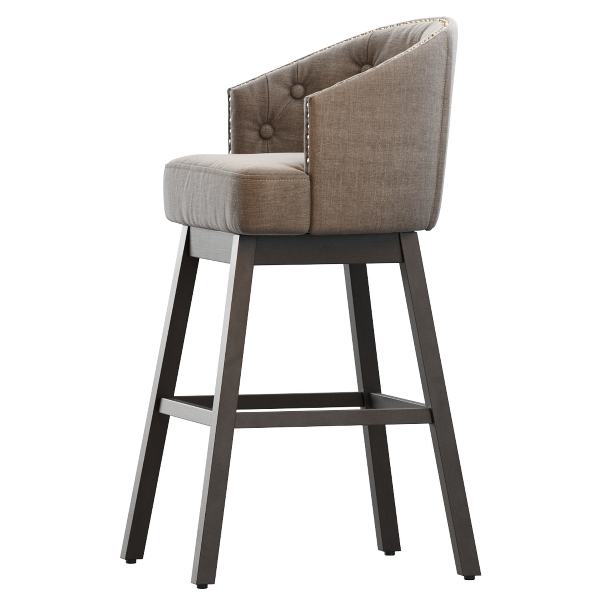 Westman Contemporary Tufted Swivel Barstools 3D model_30