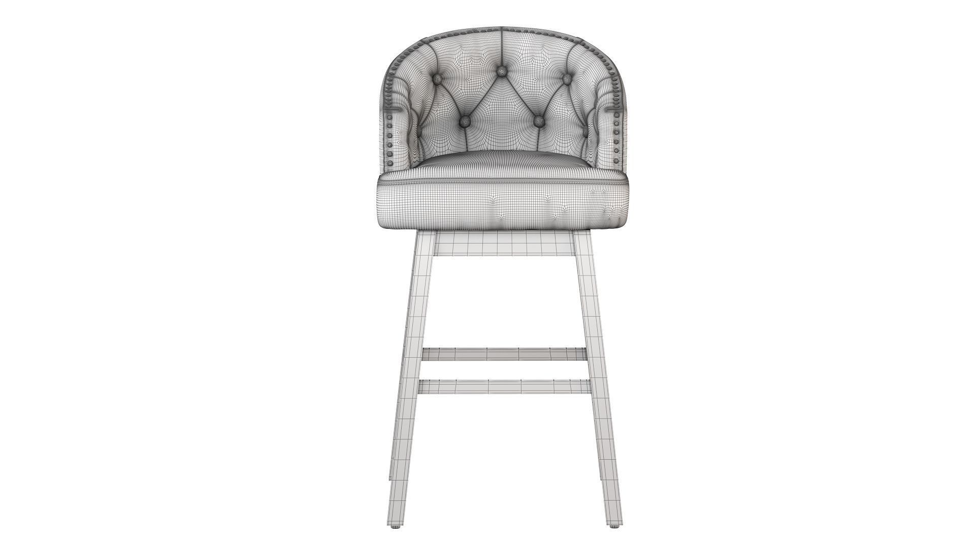 Westman Contemporary Tufted Swivel Barstools 3D model_16