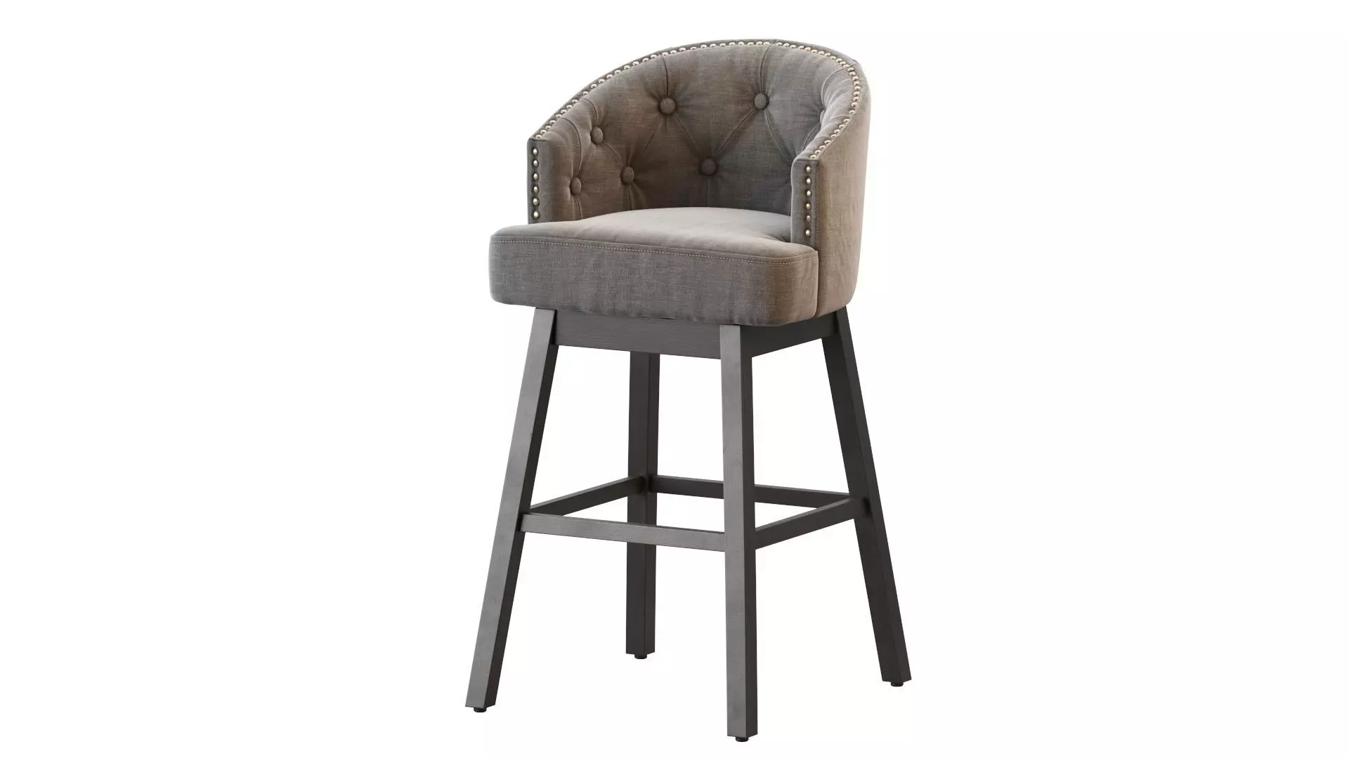 Westman Contemporary Tufted Swivel Barstools 3D model_0