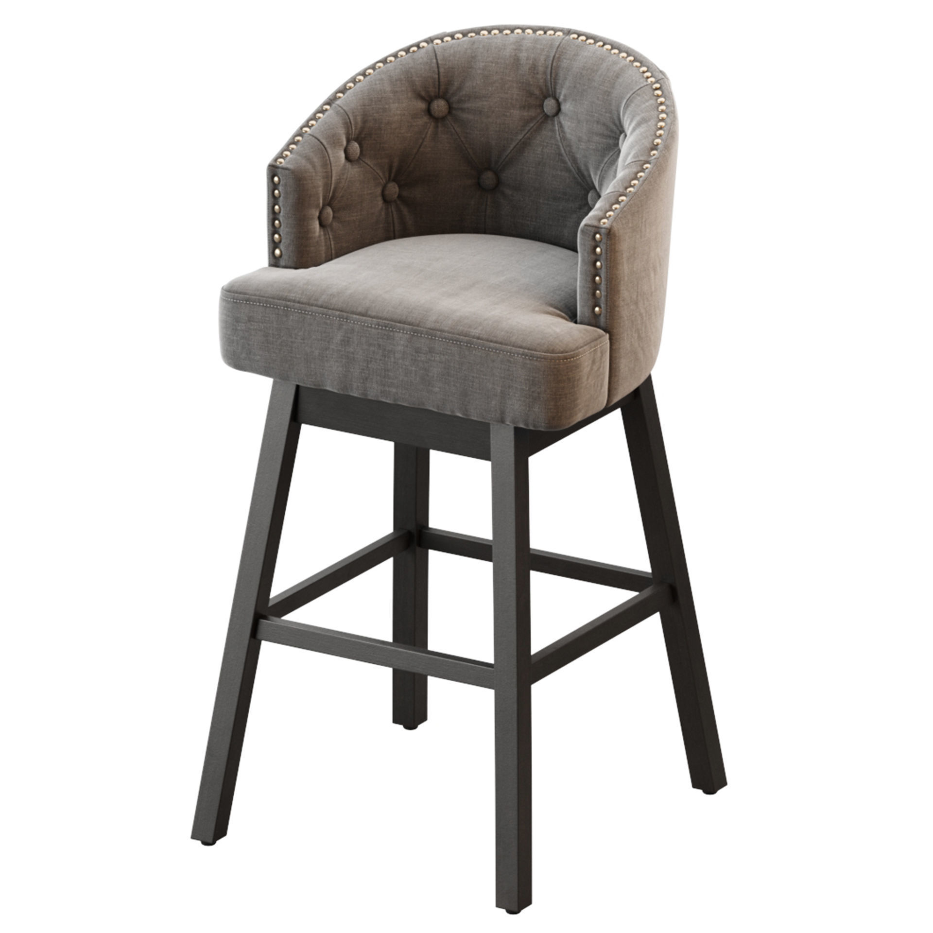 Westman Contemporary Tufted Swivel Barstools 3D model_28