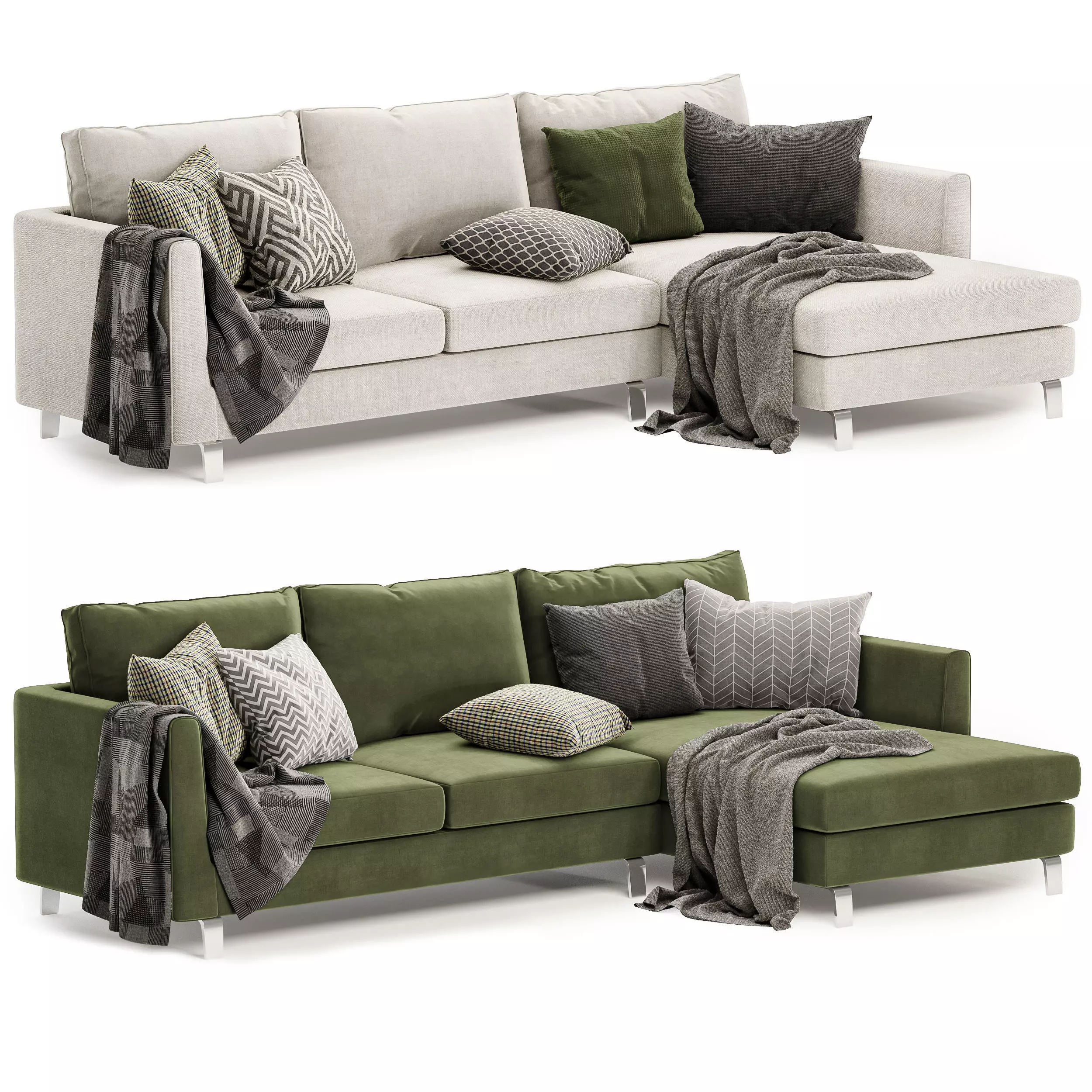 Swynford sofa with chaise 3D model_0