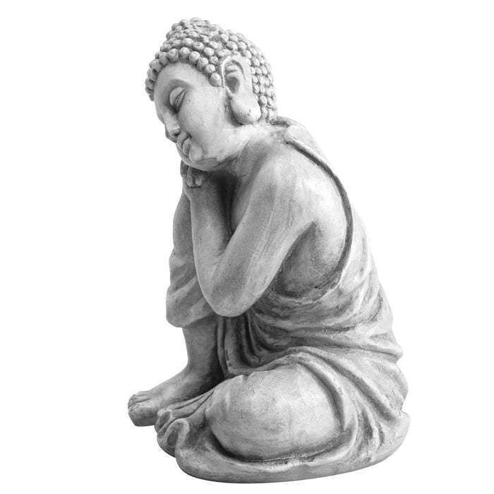 Sunjoy Brown Clay Decorative Buddha Garden Decor Statue Low-poly 3D model_9