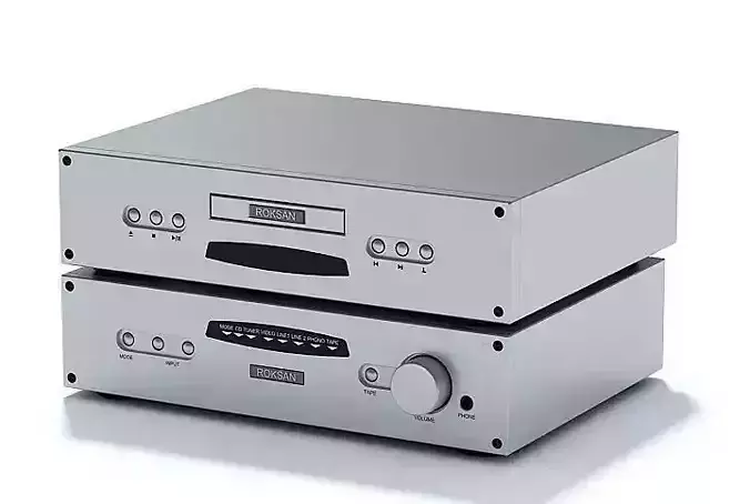 Stereo two silver cd players