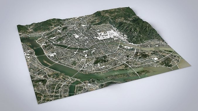 Cityscape Fuzhou China 3D model
