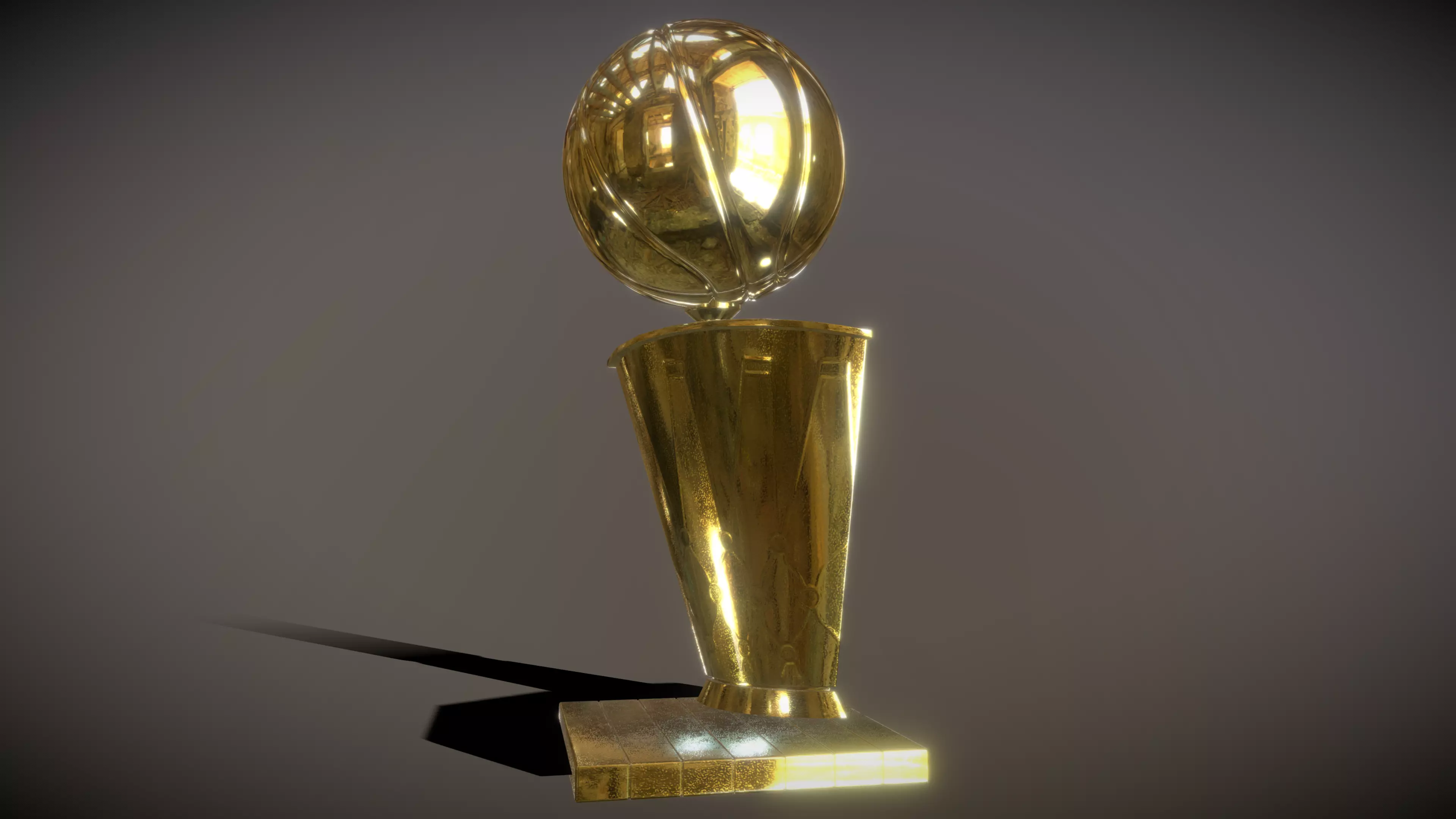 NBA Championship Trophy Low-poly 3D model