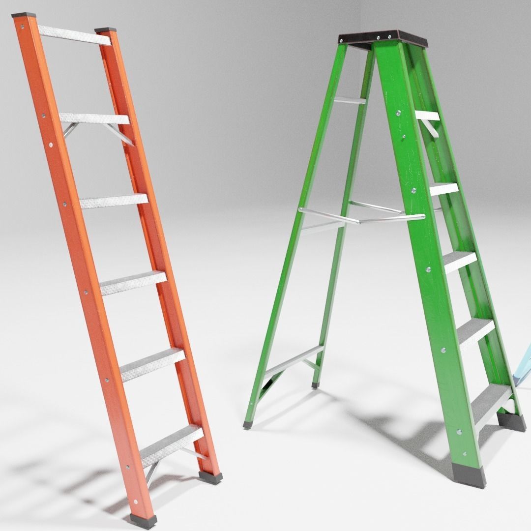 Ladder 3D models low poly 3D model_3