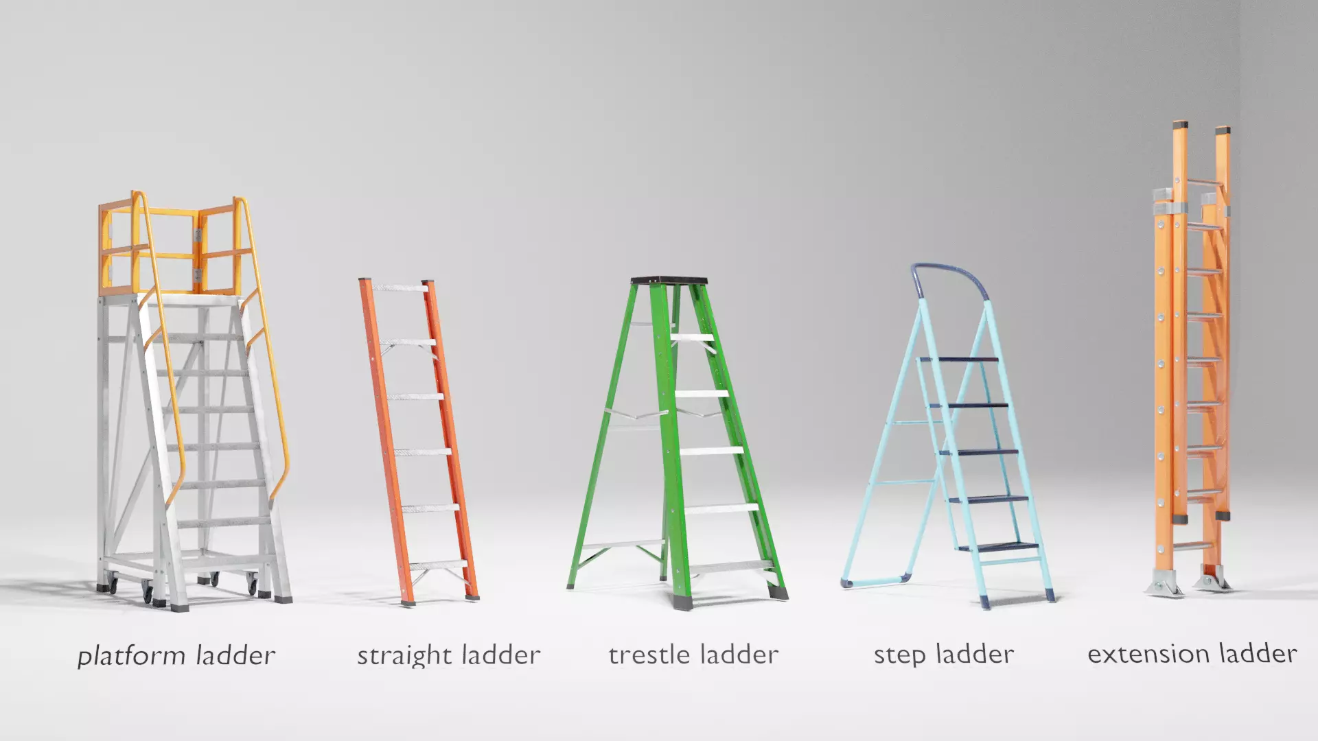 Ladder 3D models low poly 3D model_0
