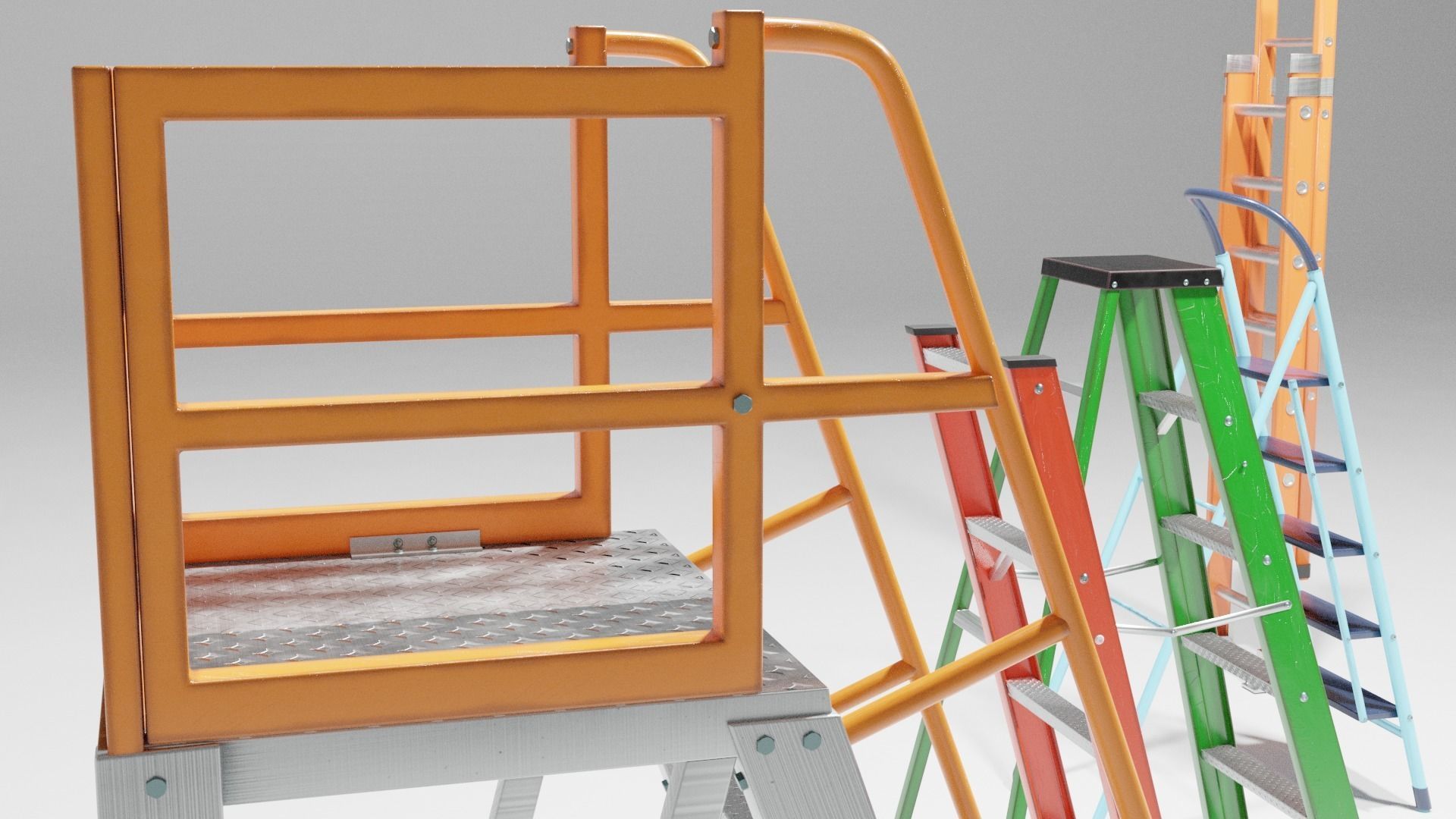 Ladder 3D models low poly 3D model_2