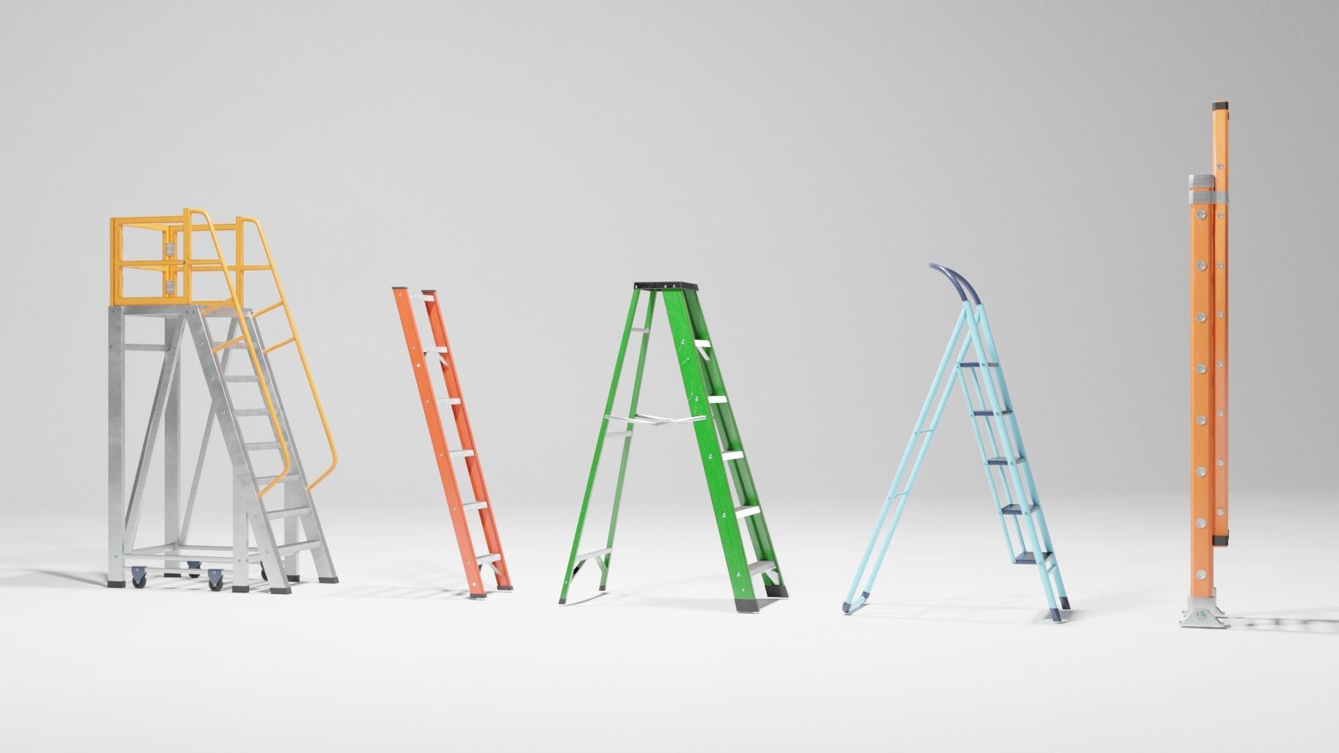Ladder 3D models low poly 3D model_1
