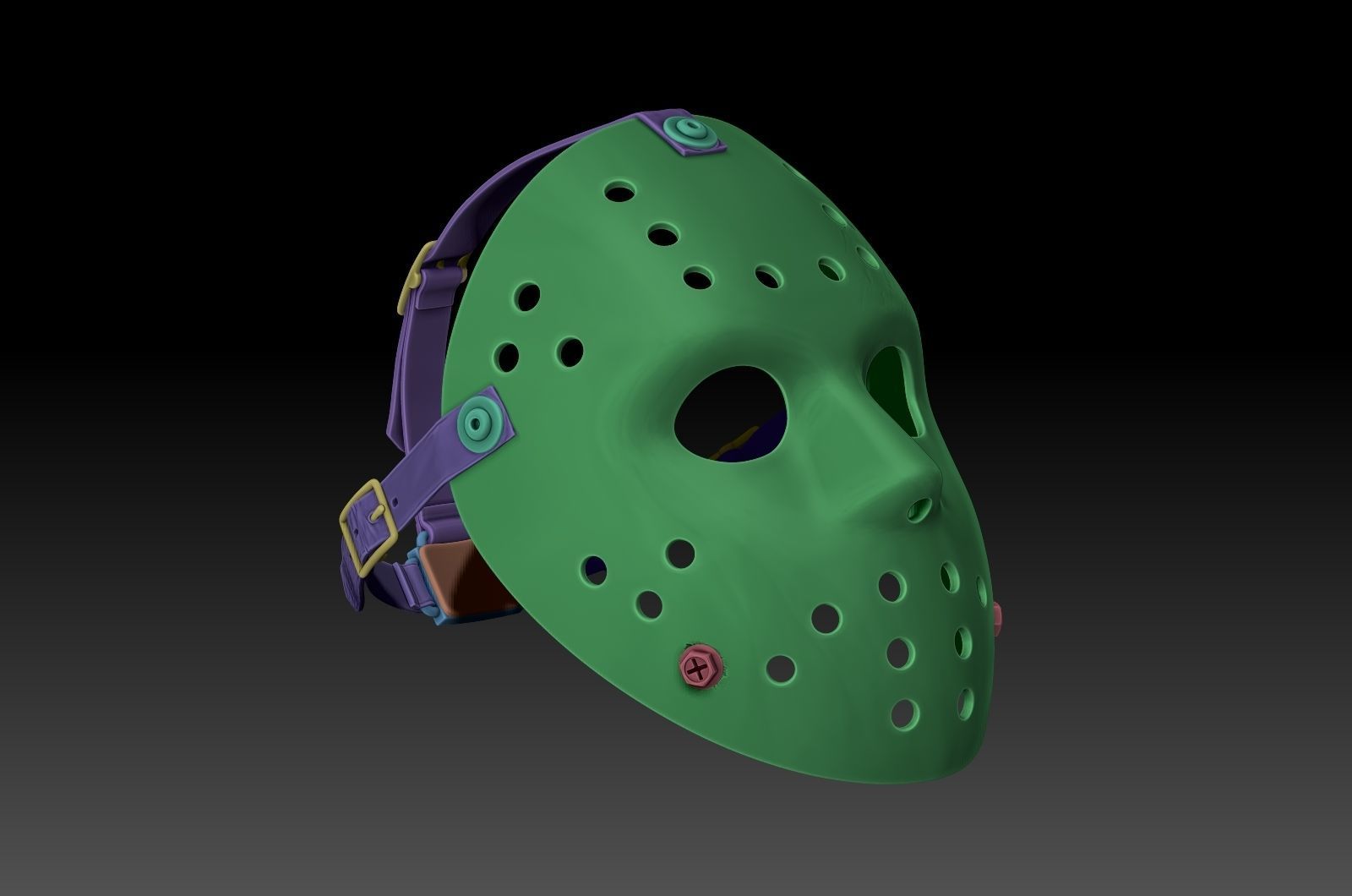 Hockey Mask by Jason Voorhees 3D model_11