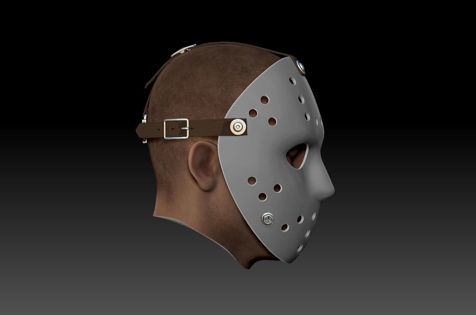 Hockey Mask by Jason Voorhees 3D model_9