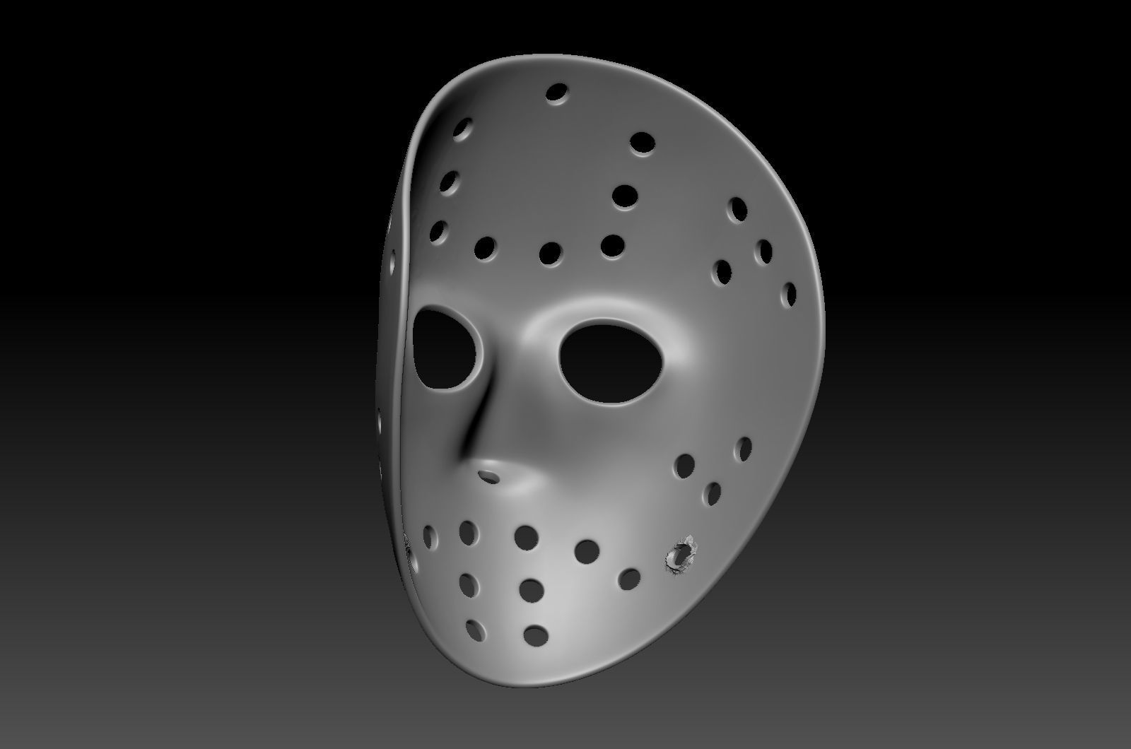 Hockey Mask by Jason Voorhees 3D model_20