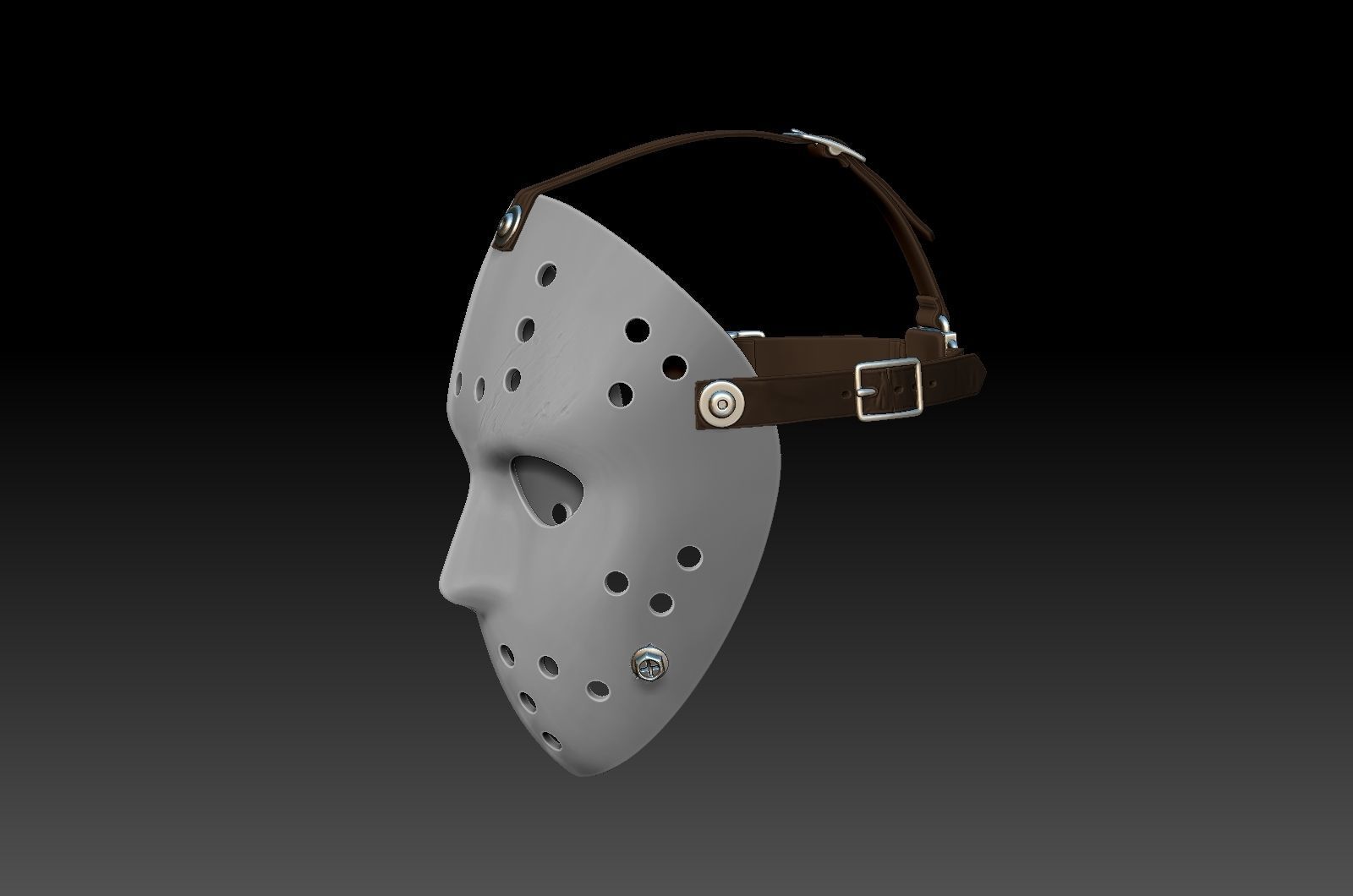 Hockey Mask by Jason Voorhees 3D model_5
