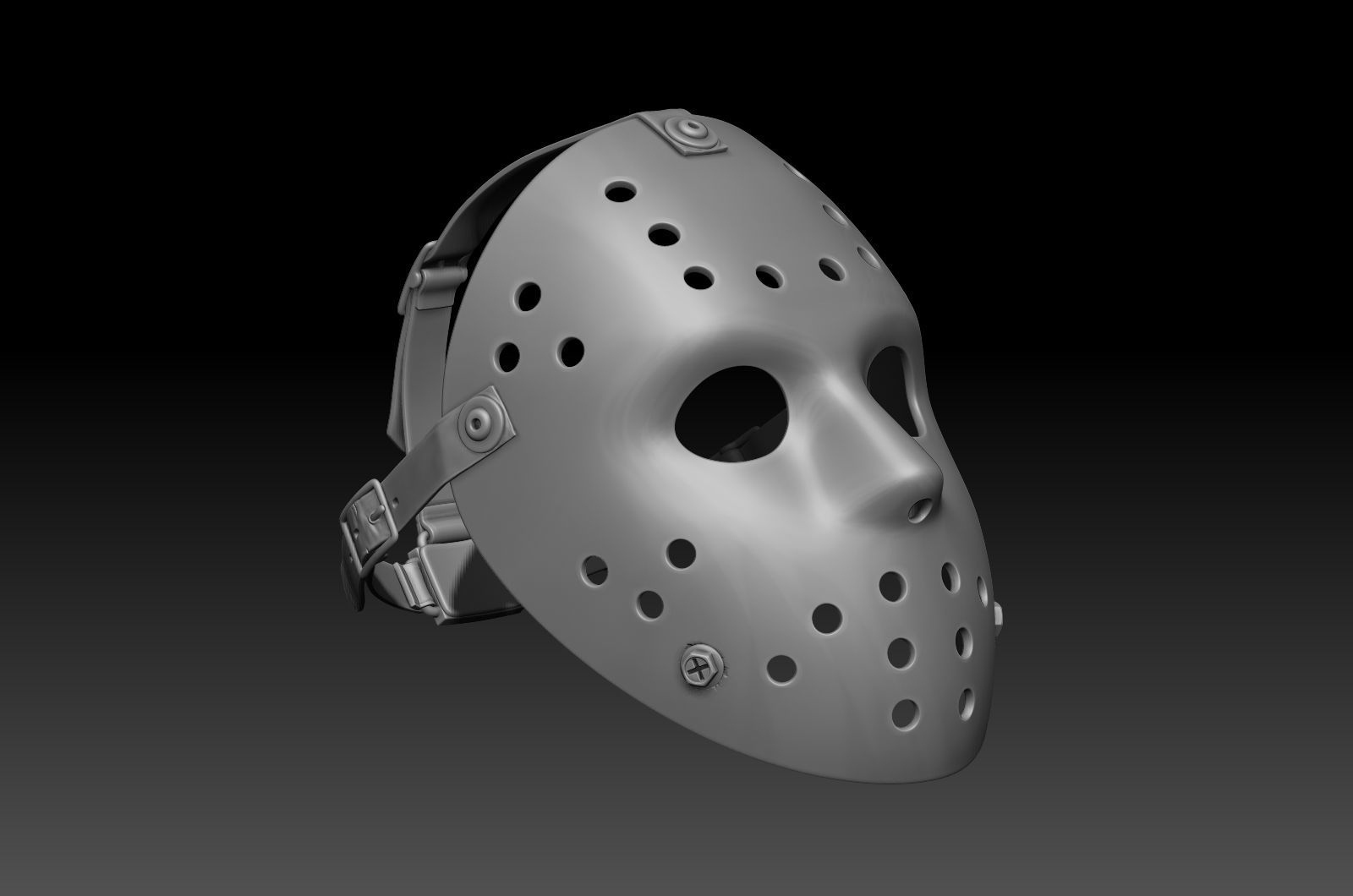 Hockey Mask by Jason Voorhees 3D model_12