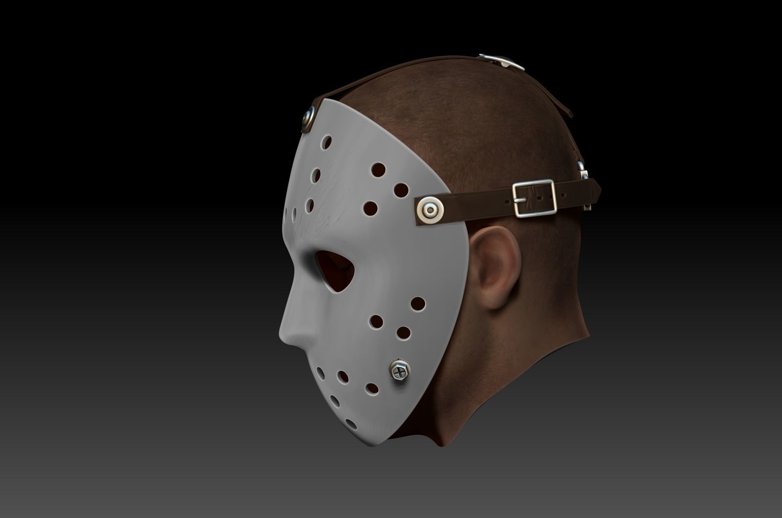 Hockey Mask by Jason Voorhees 3D model_7