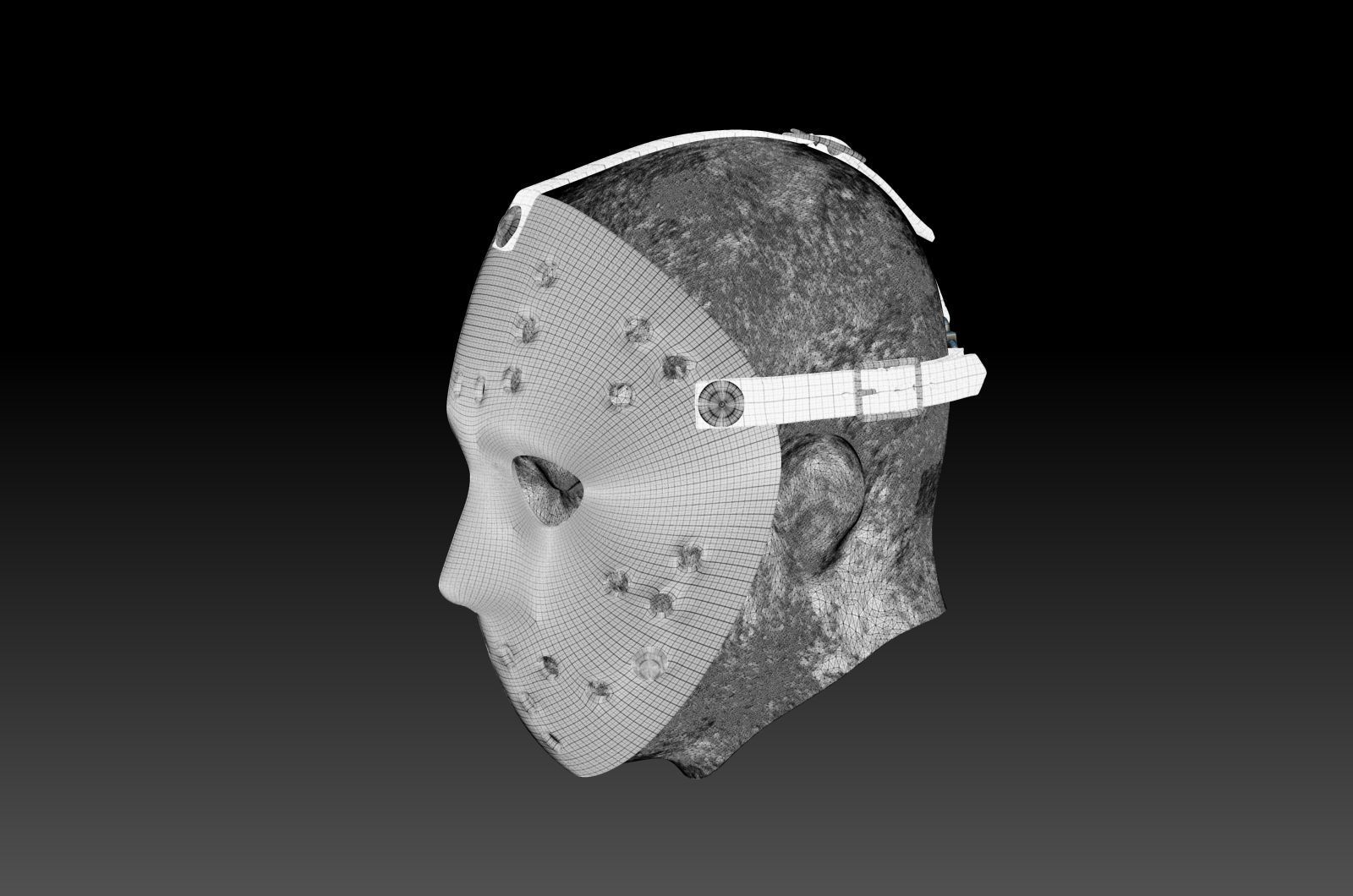 Hockey Mask by Jason Voorhees 3D model_4