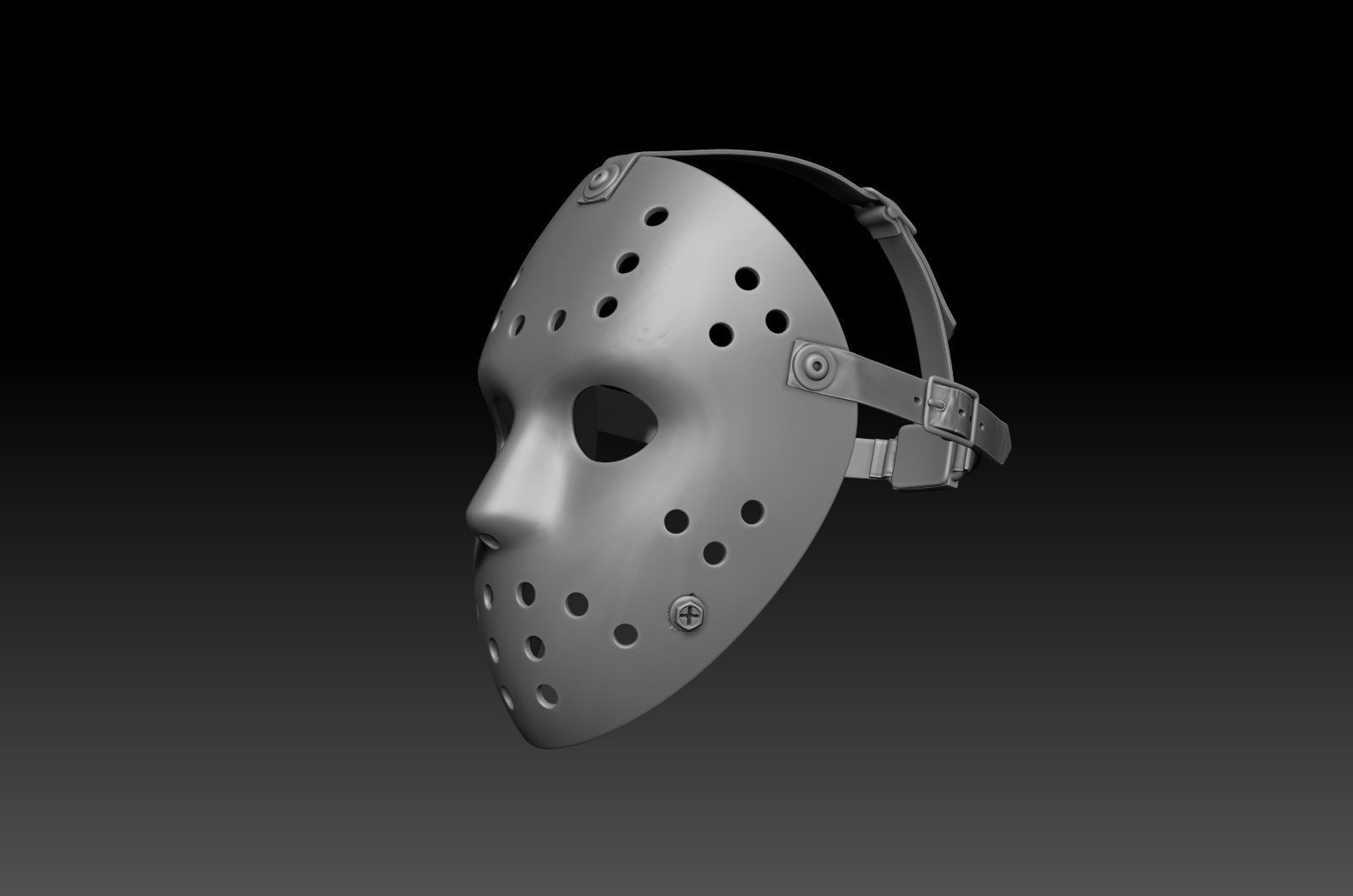 Hockey Mask by Jason Voorhees 3D model_14