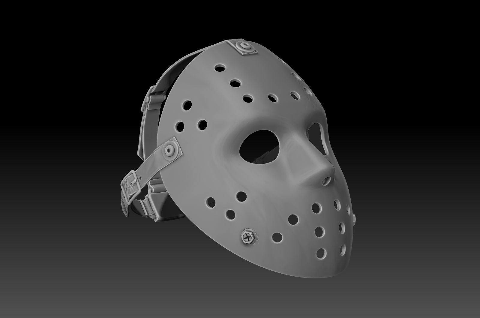 Hockey Mask by Jason Voorhees 3D model_13