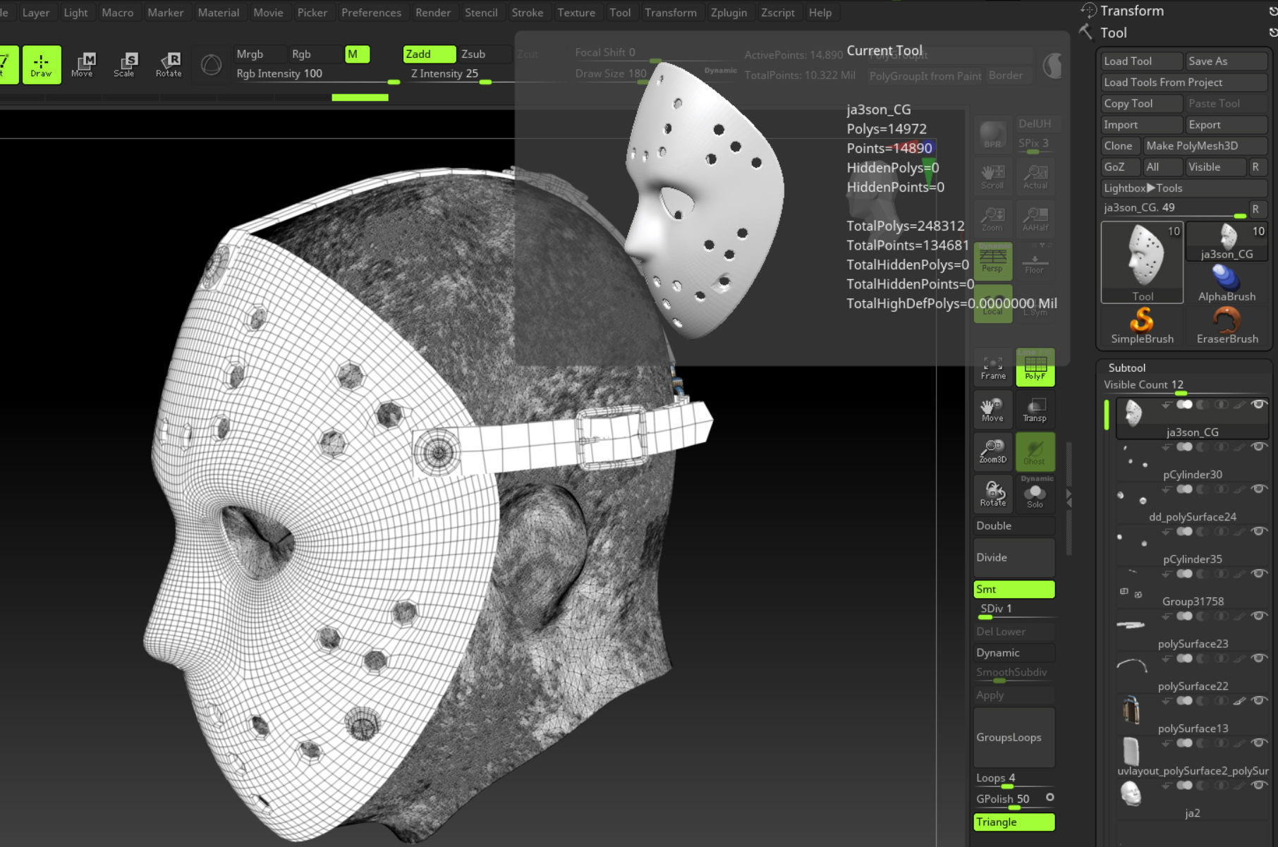 Hockey Mask by Jason Voorhees 3D model_17