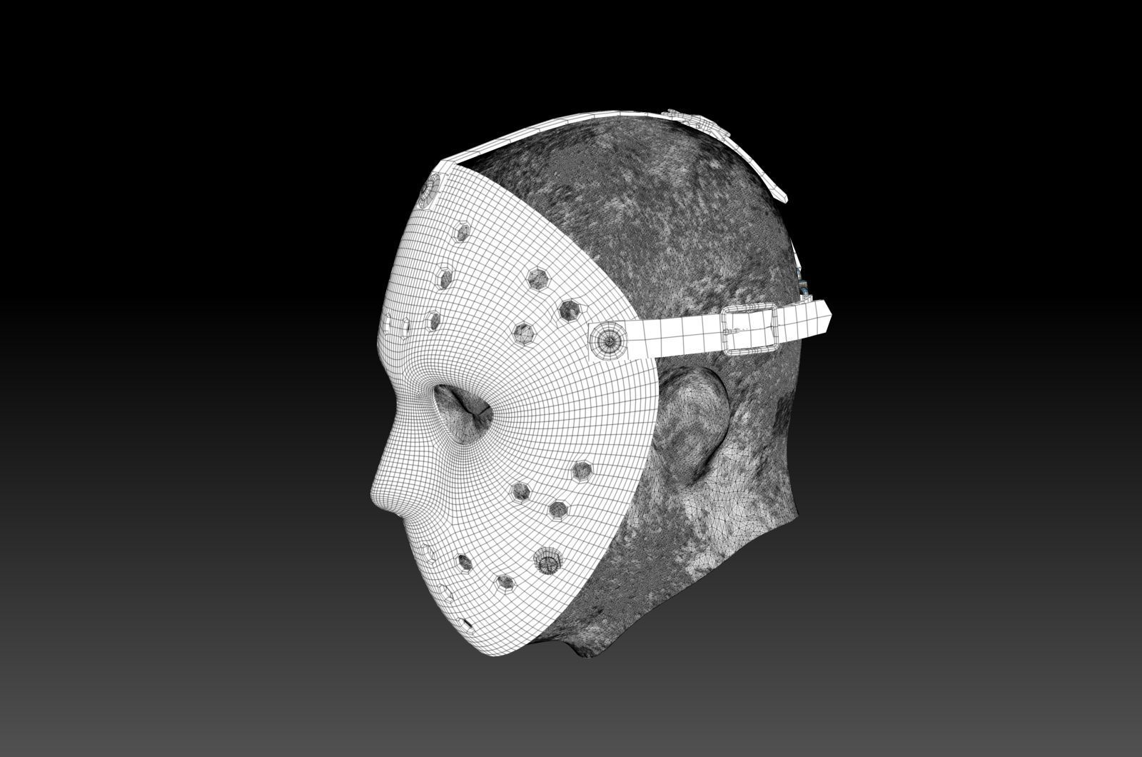 Hockey Mask by Jason Voorhees 3D model_10