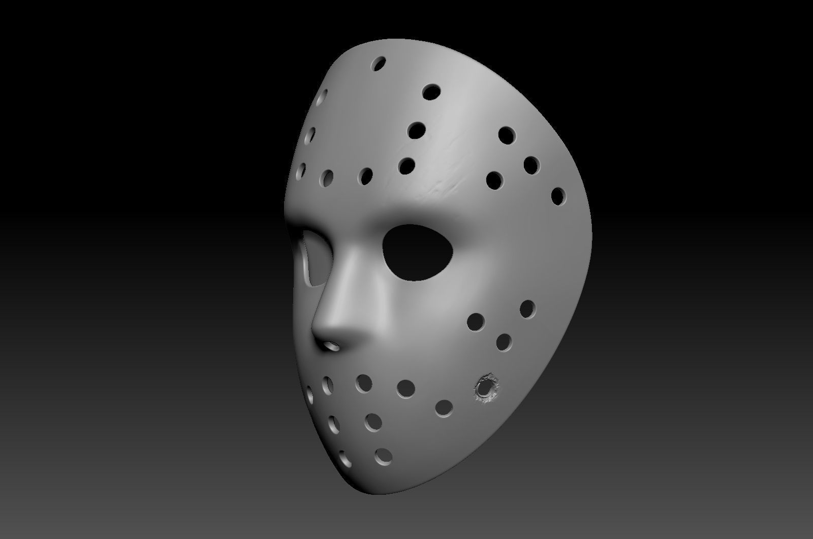 Hockey Mask by Jason Voorhees 3D model_21