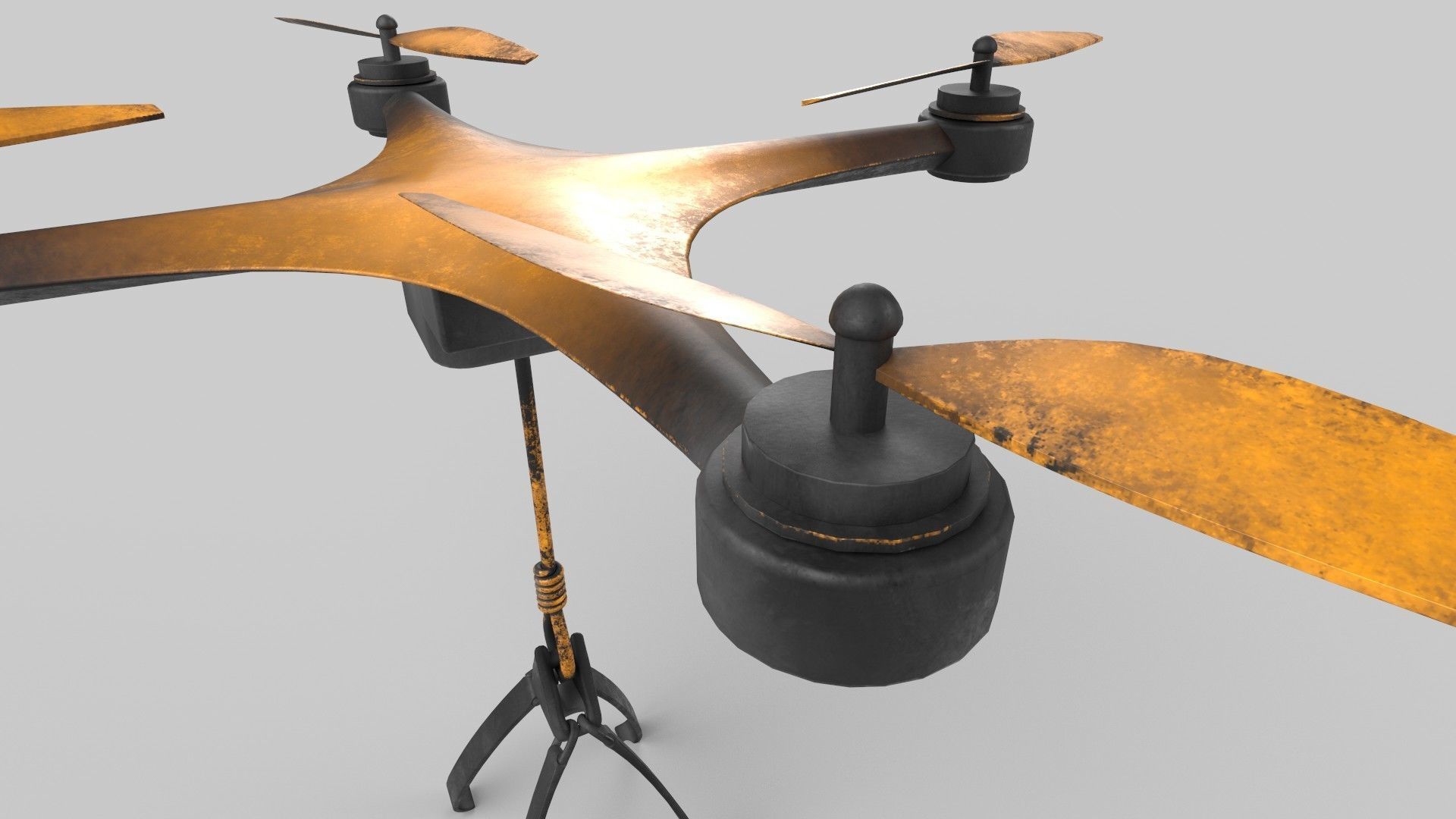 drone Low-poly 3D model_2