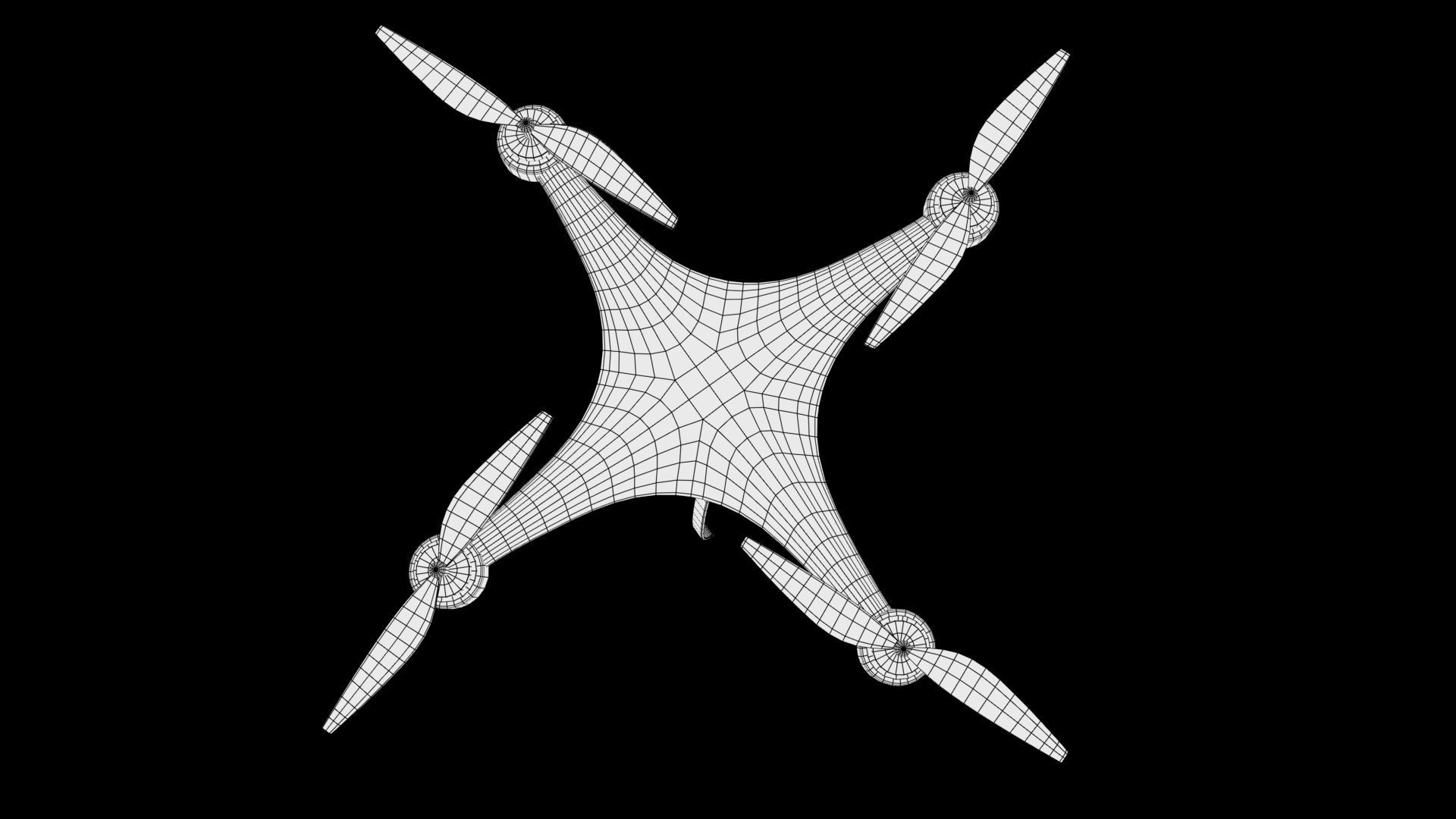 drone Low-poly 3D model_9