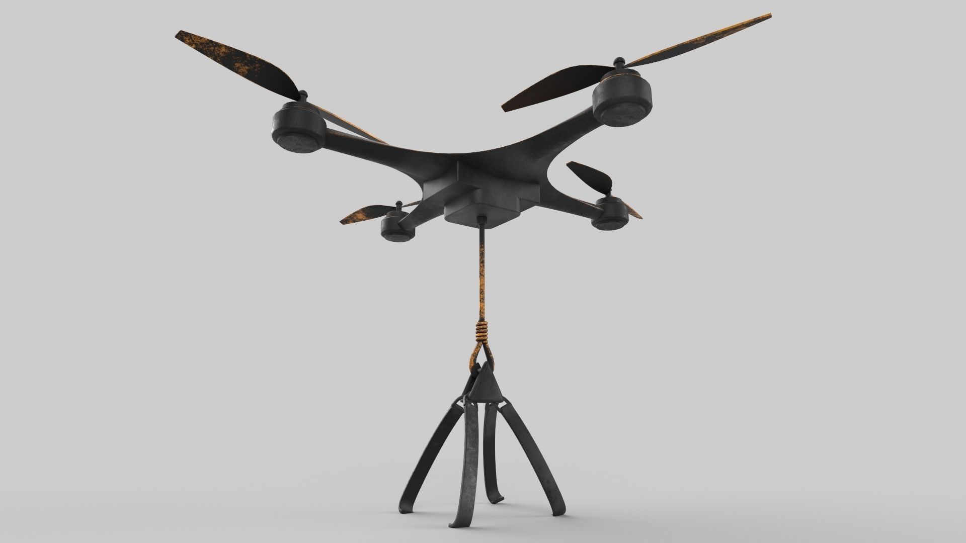 drone Low-poly 3D model_1