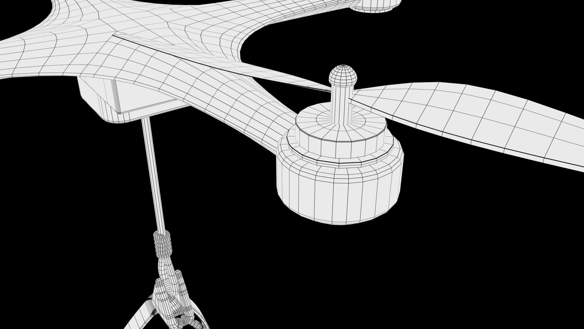 drone Low-poly 3D model_6