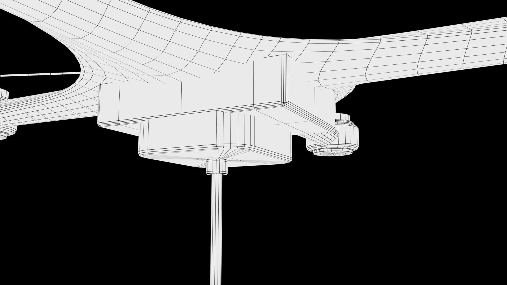 drone Low-poly 3D model_7