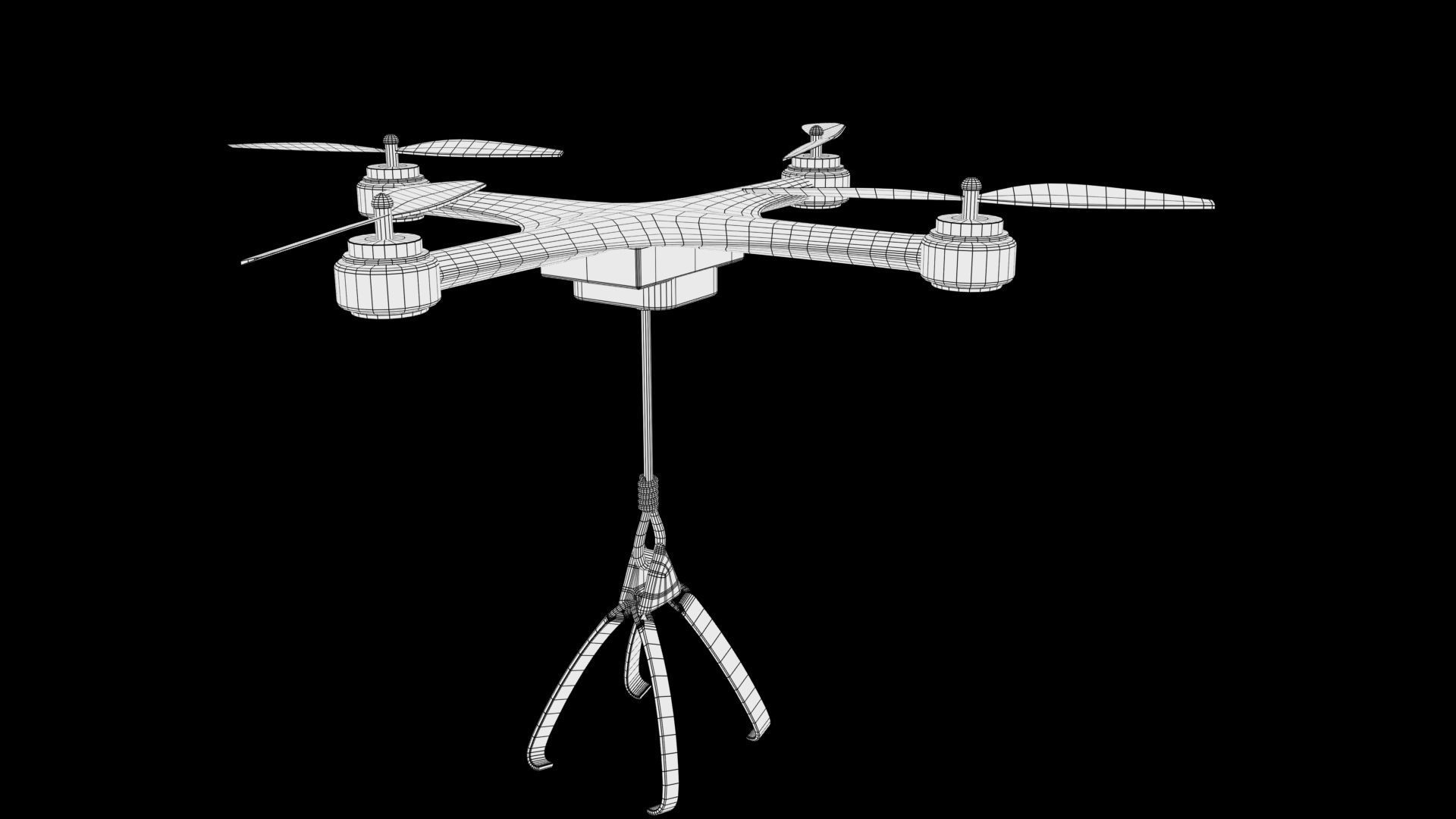 drone Low-poly 3D model_5
