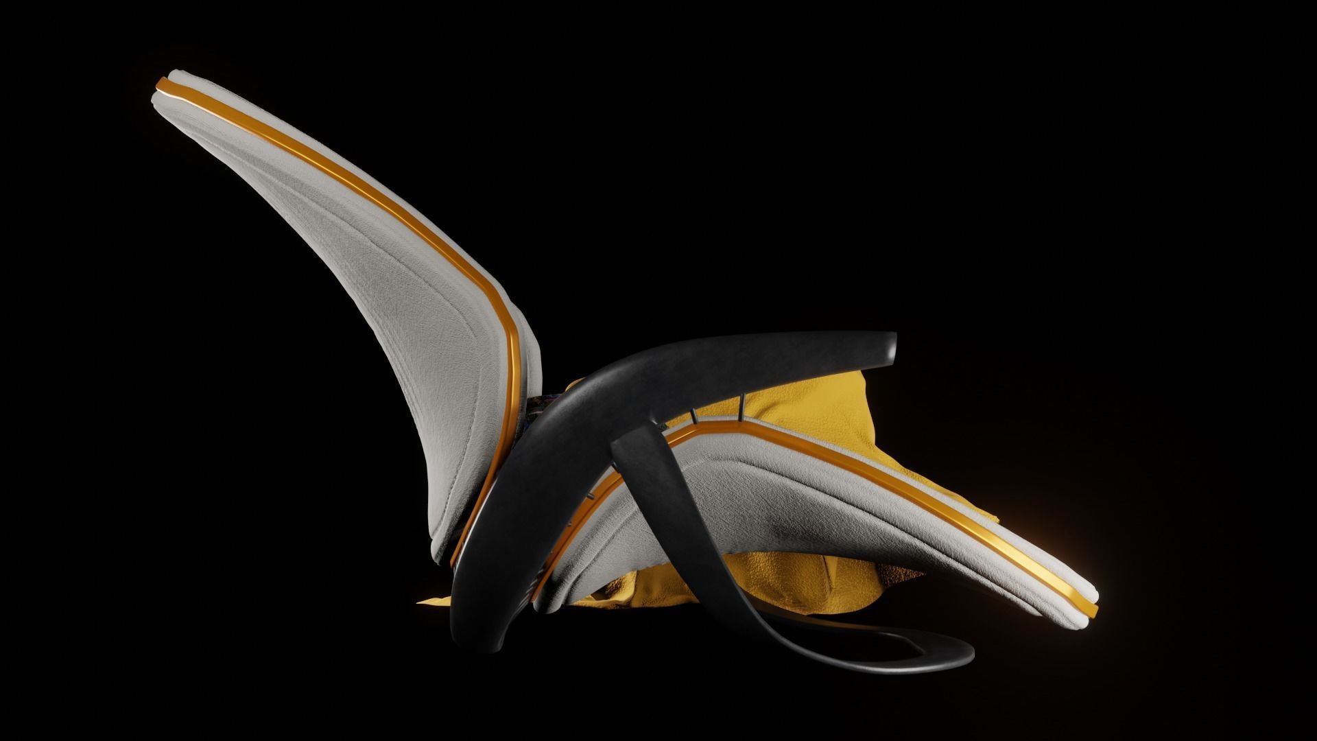 Chair 3 with blanket 3D model_4