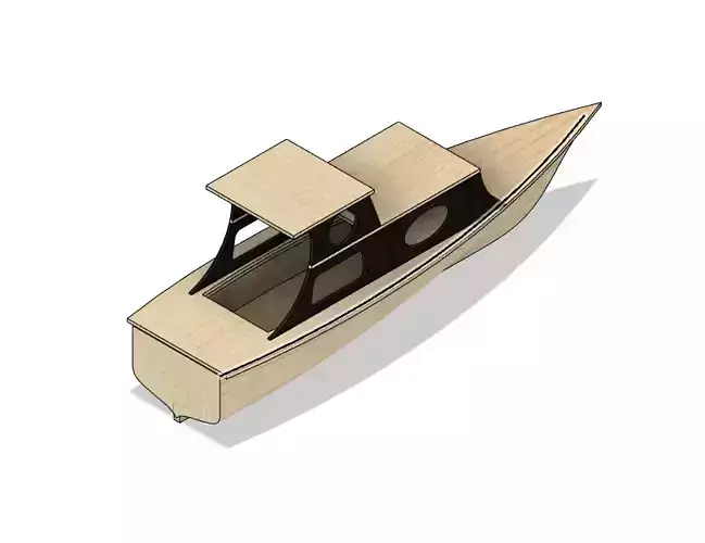 GEMI-BOATH-YAT boat made of wood Low-poly 3D model