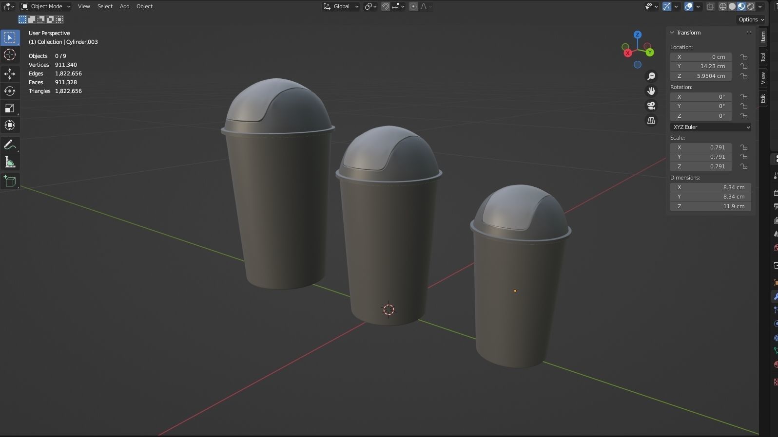 RUBISH BIN 3D model_5