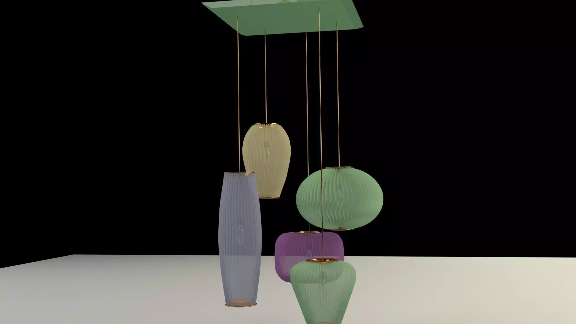 Chinese red lantern 3D model_0