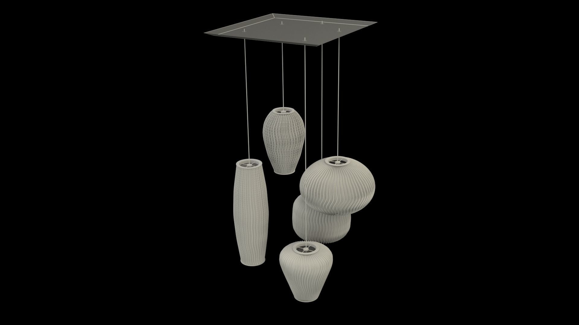 Chinese red lantern 3D model_6