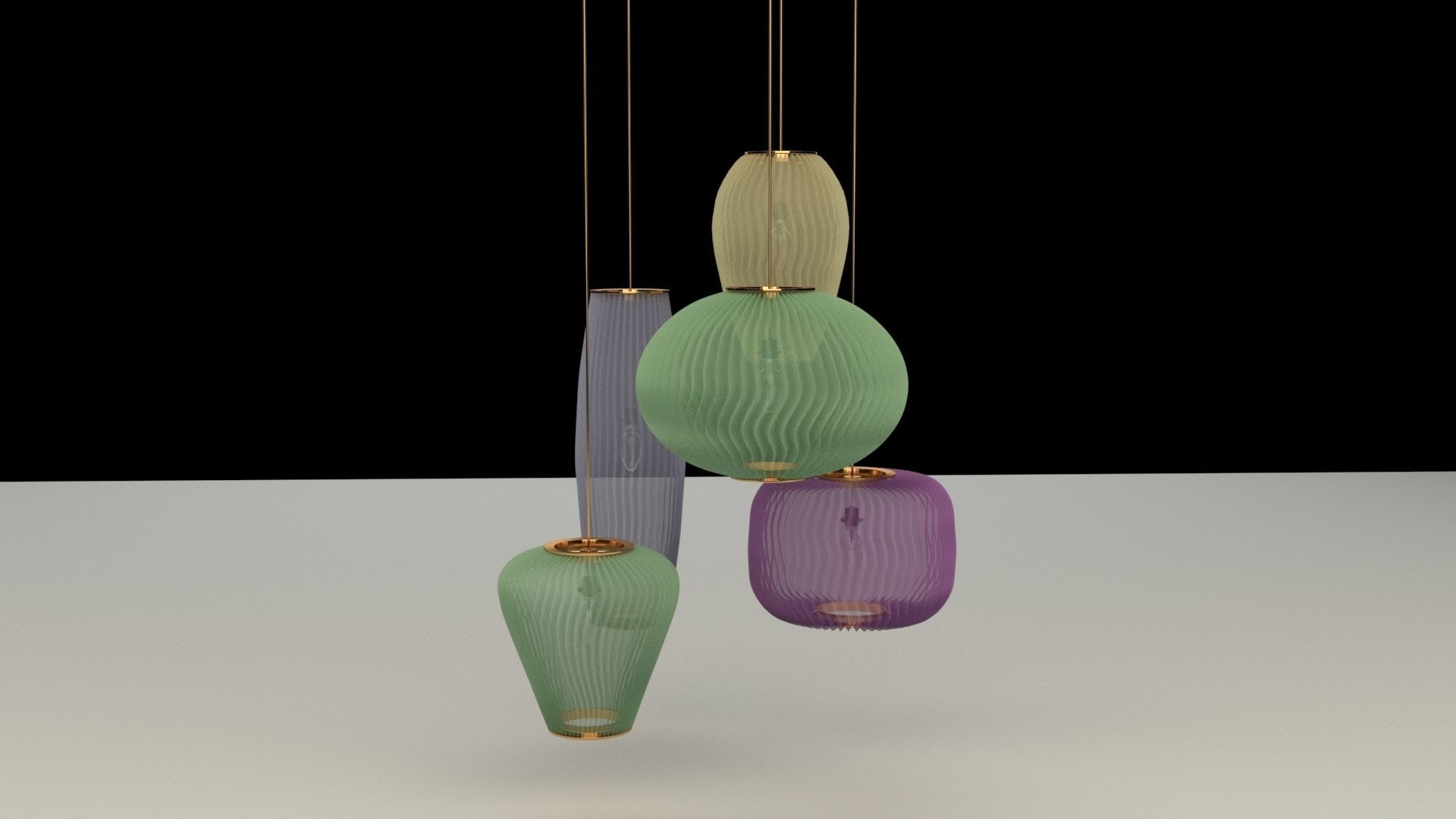 Chinese red lantern 3D model_3