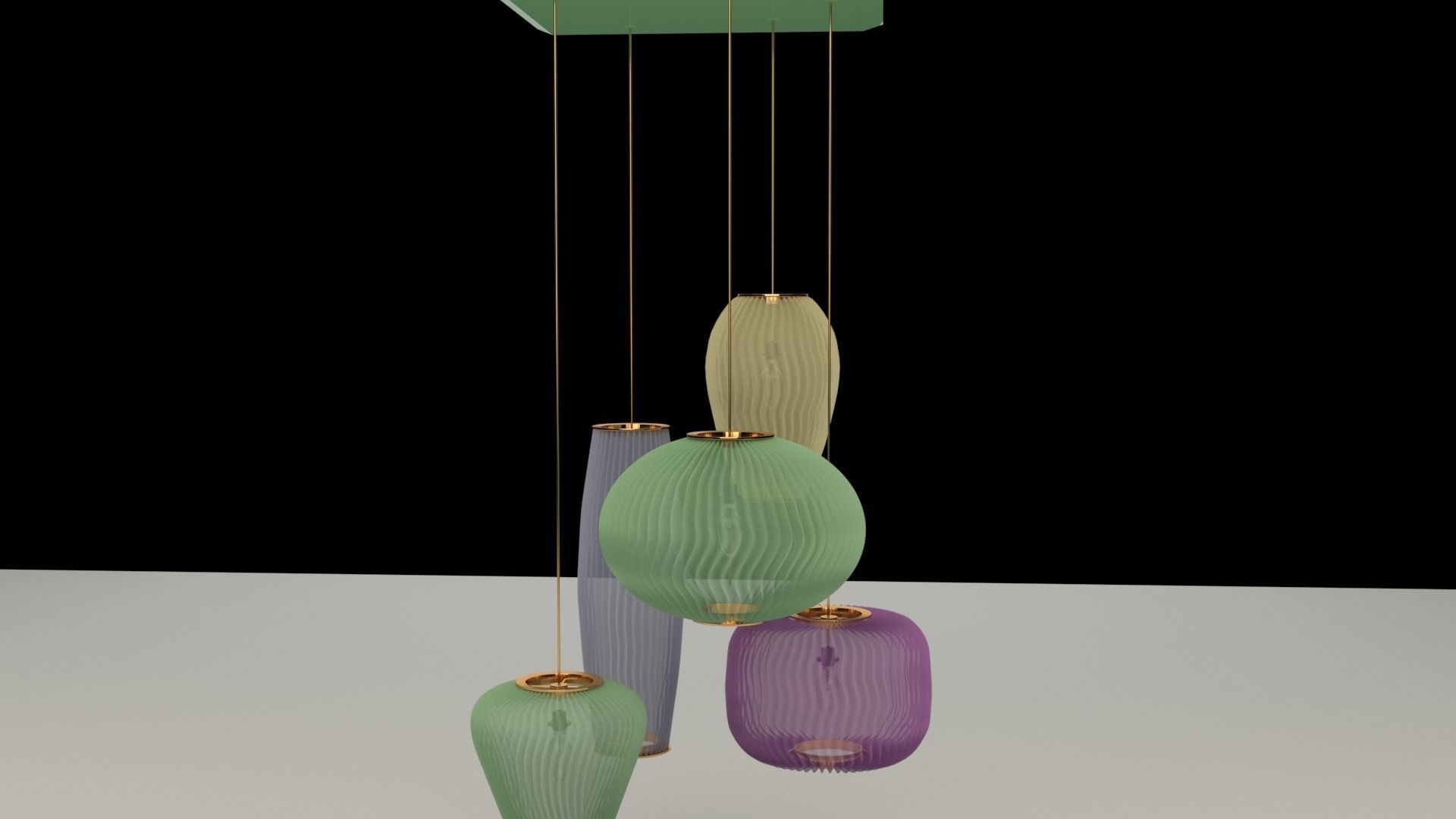 Chinese red lantern 3D model_2