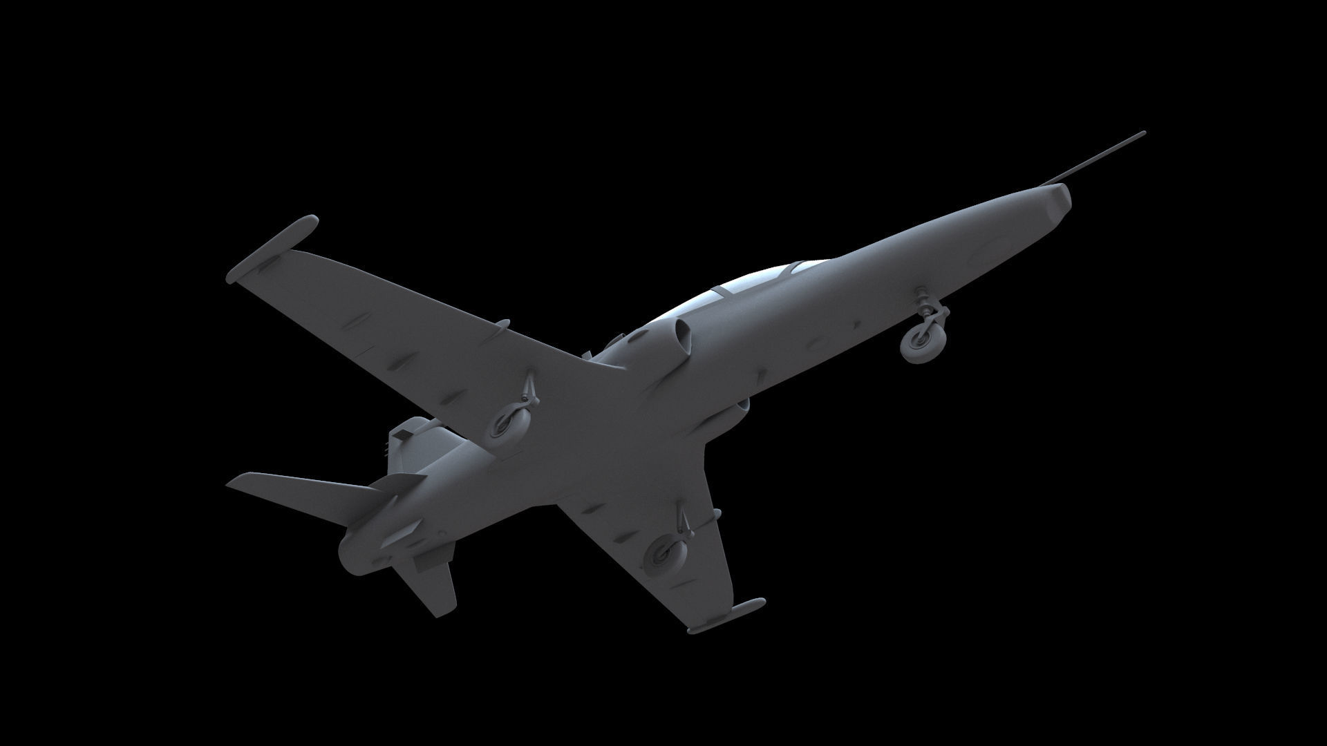 BAe Hawk 128 Free low-poly 3D model_3