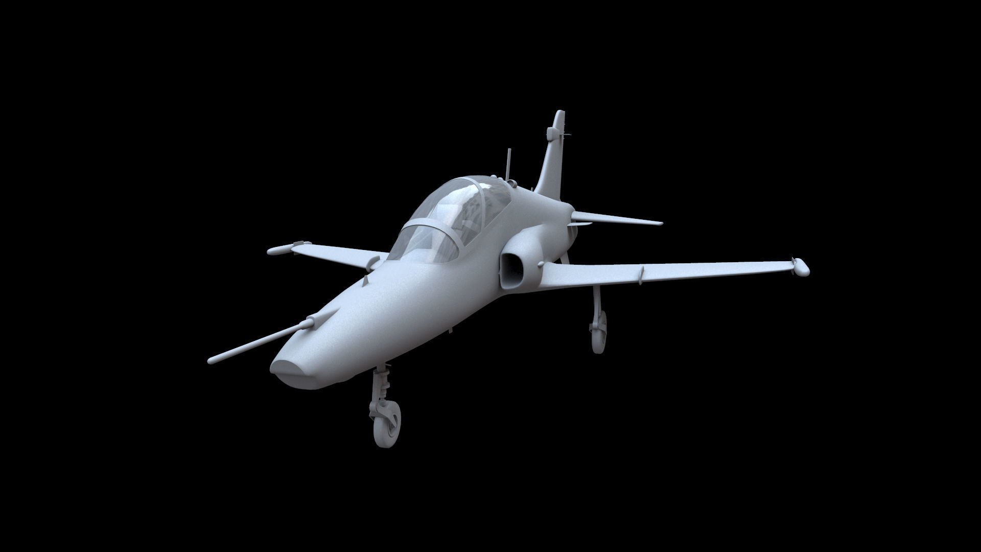 BAe Hawk 128 Free low-poly 3D model_1