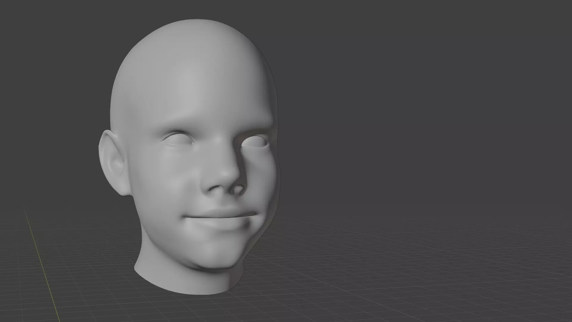 3D head female model 3D model_0